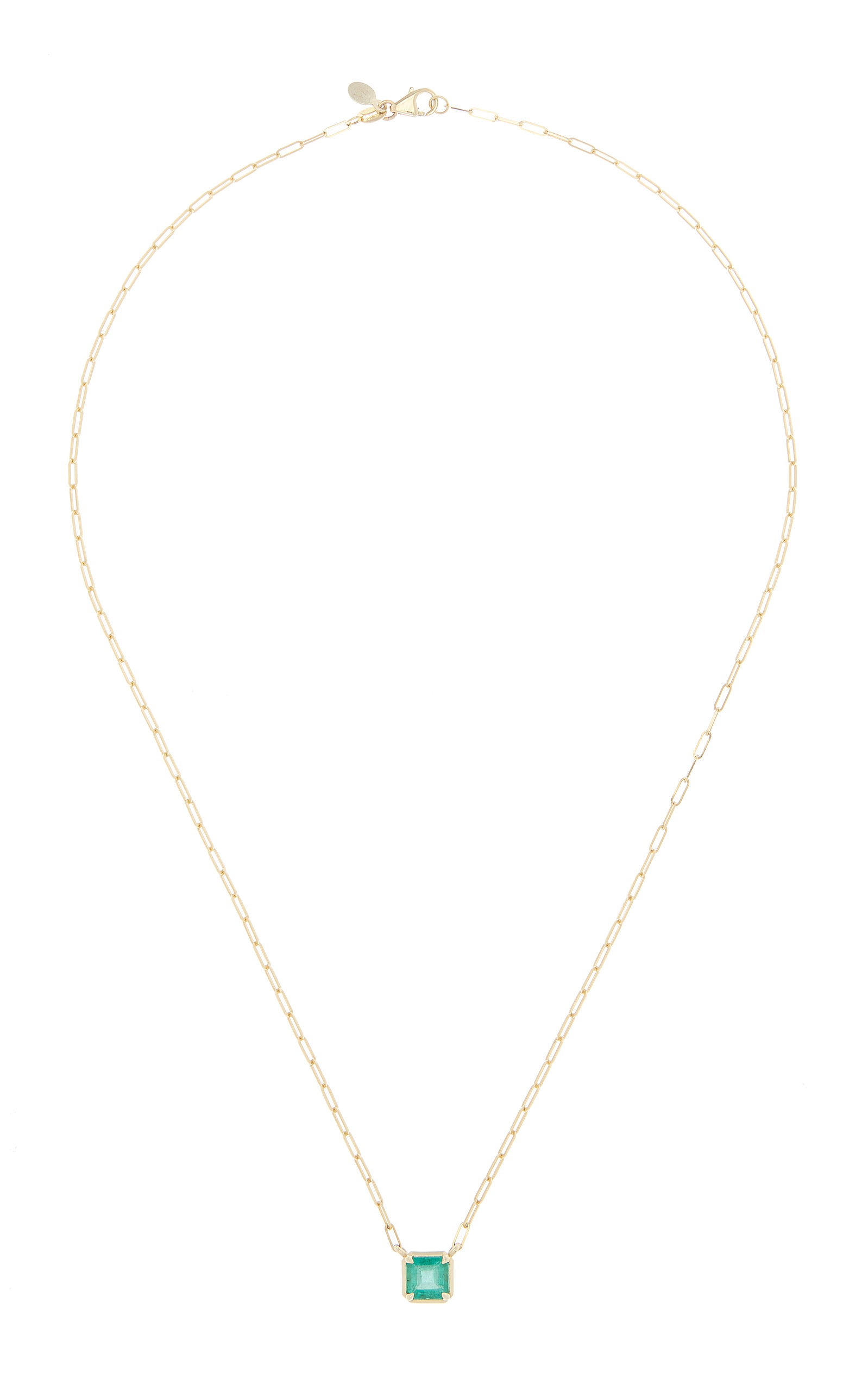 Tracer 14K Yellow Gold Emerald Necklace