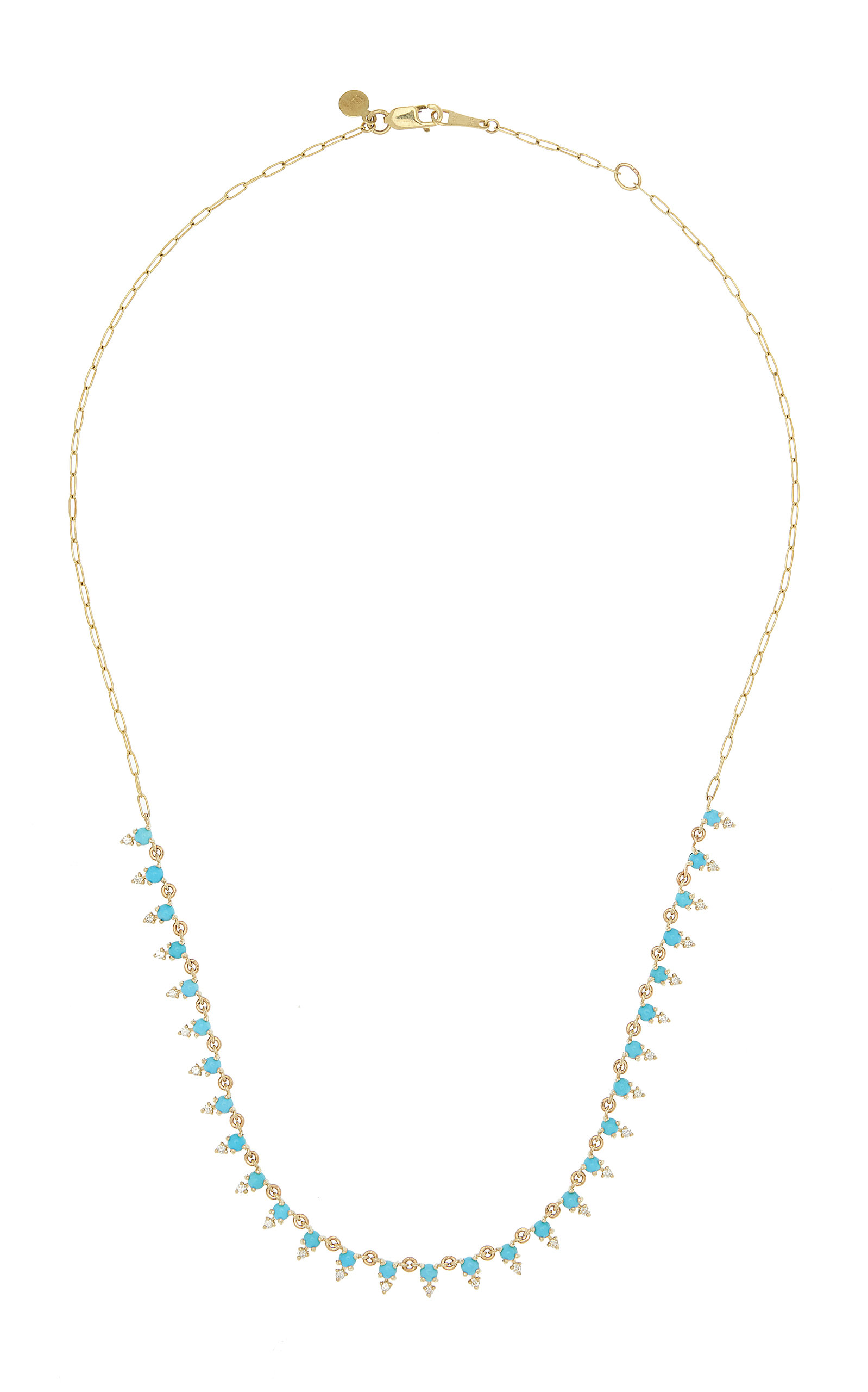 Deja 14K Yellow Gold Turquoise Necklace