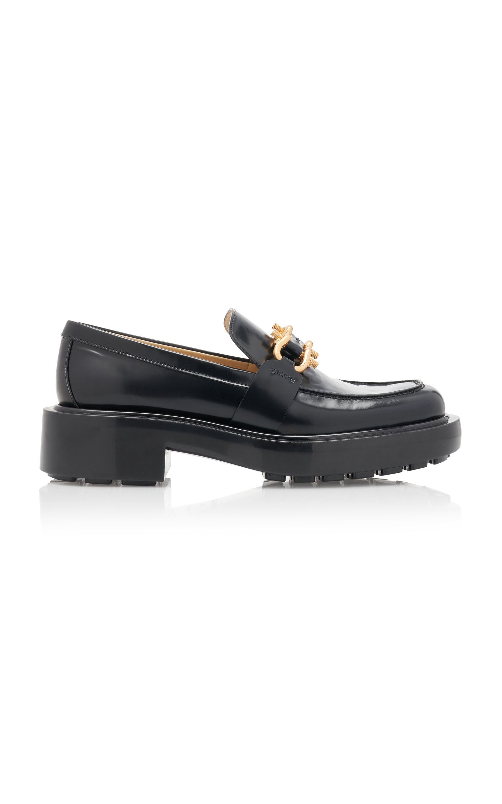 Bottega Veneta Monsieur Leather Loafers In Black