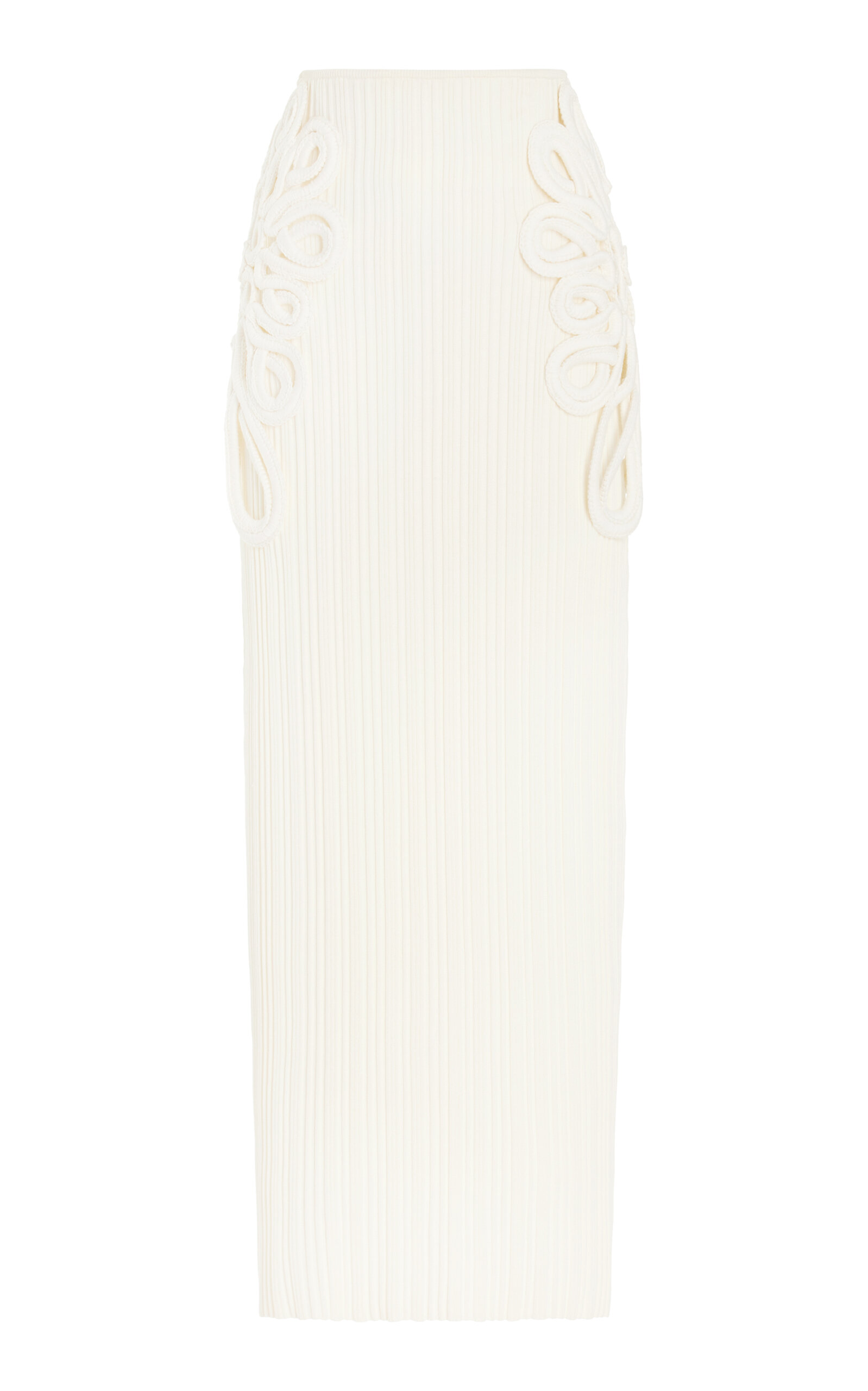 Cult Gaia Chasina Crocheted Cotton Maxi Skirt In White