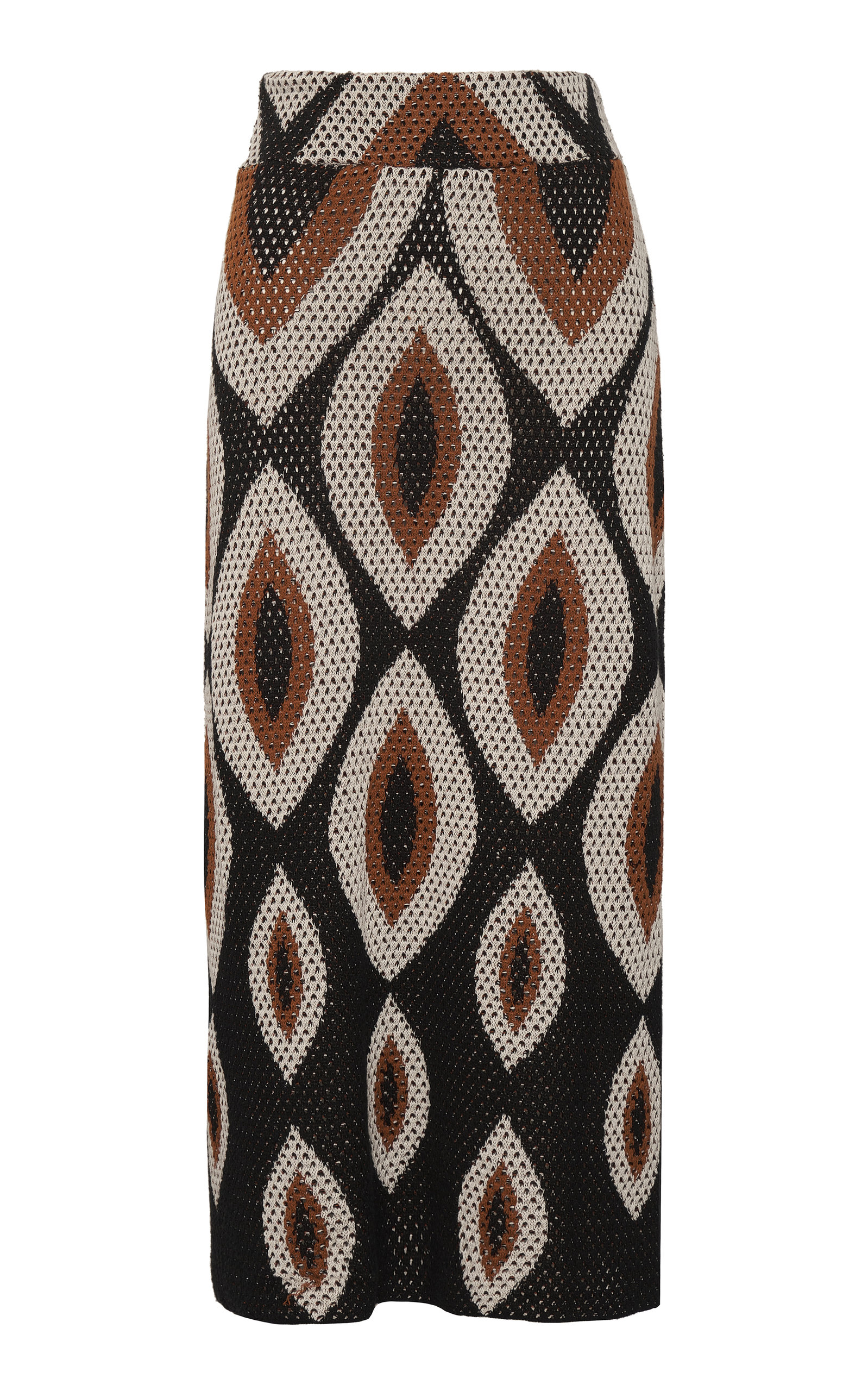 Johanna Ortiz - Women's Caramel Amamere Cotton Knit Midi Skirt - Multi - XS - Moda Operandi