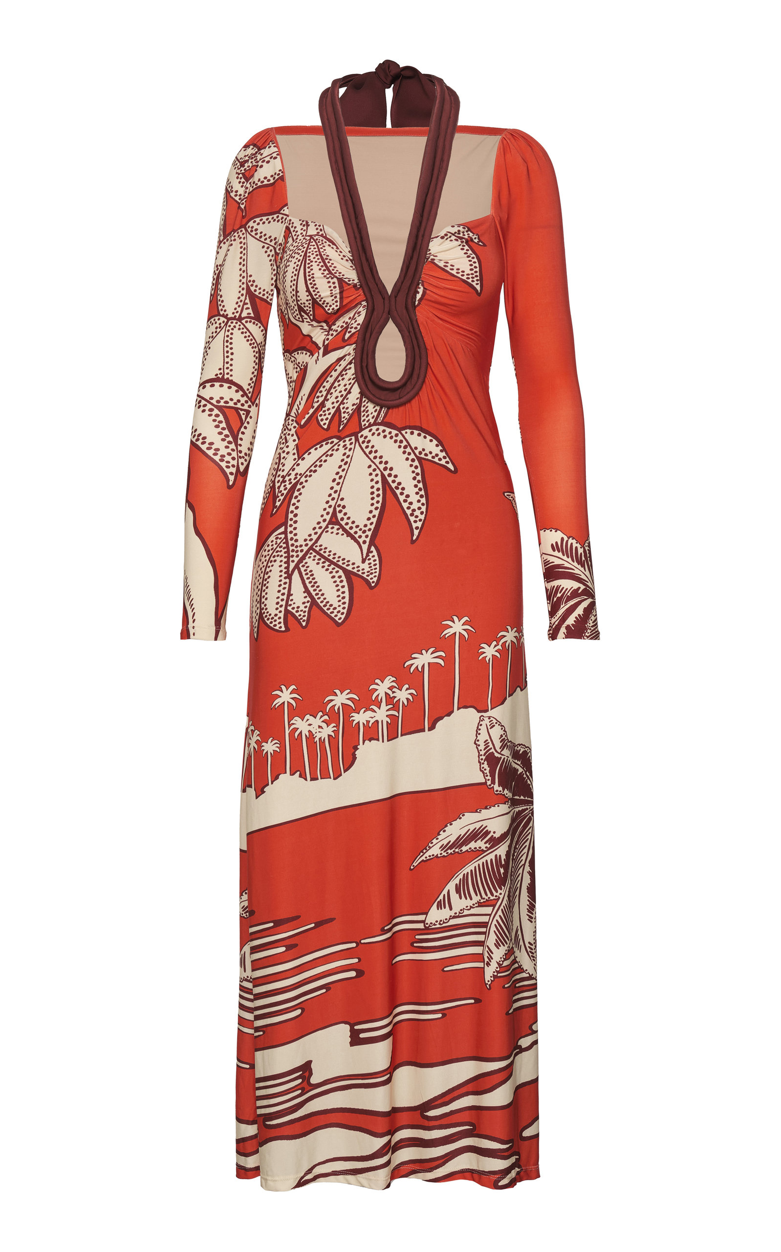 Johanna Ortiz - Women's Fuerza Espiritual Printed Jersey Maxi Dress - Multi - US 0 - Moda Operandi
