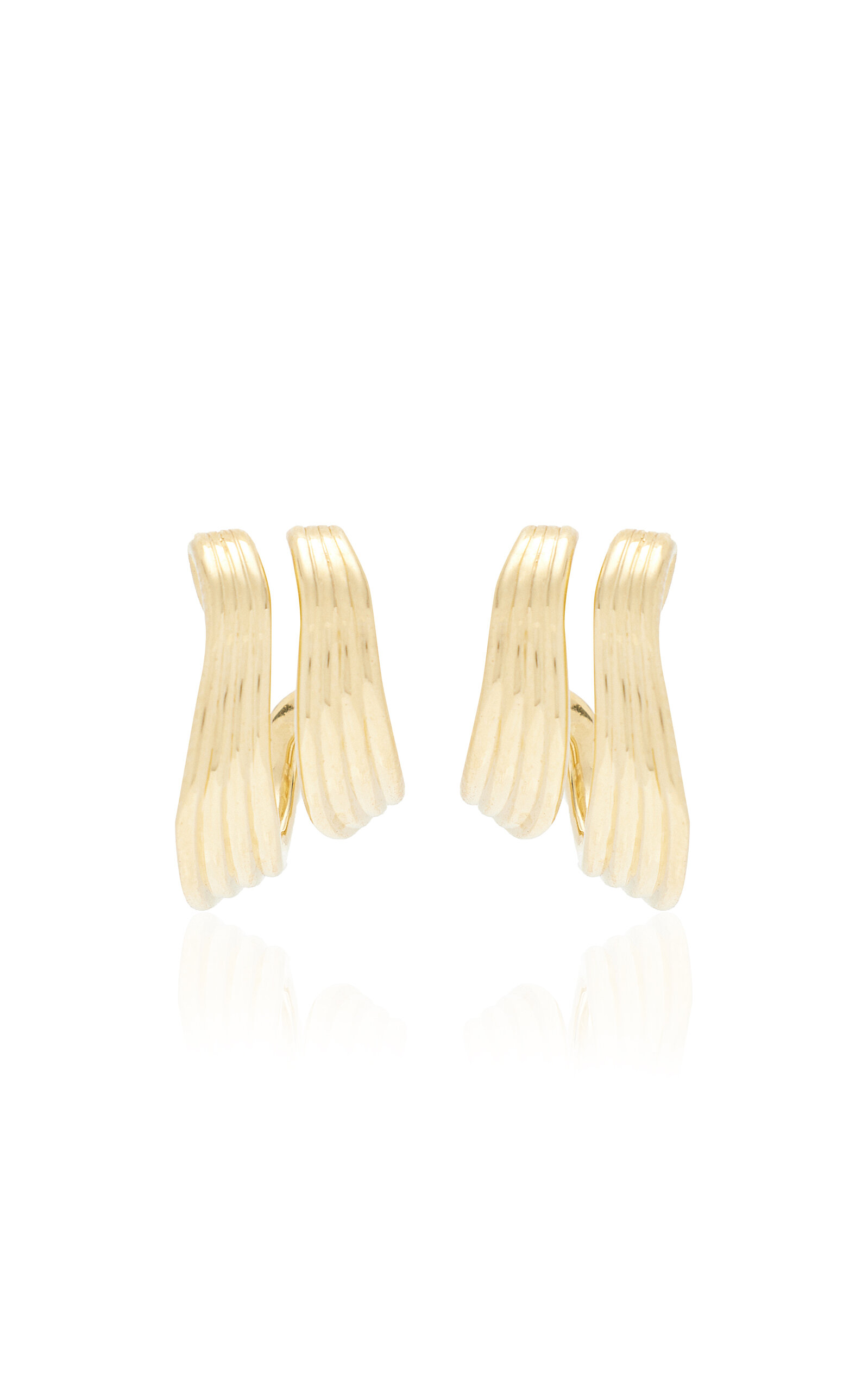 Fernando Jorge The Stream Lines 18k Yellow Gold Earrings