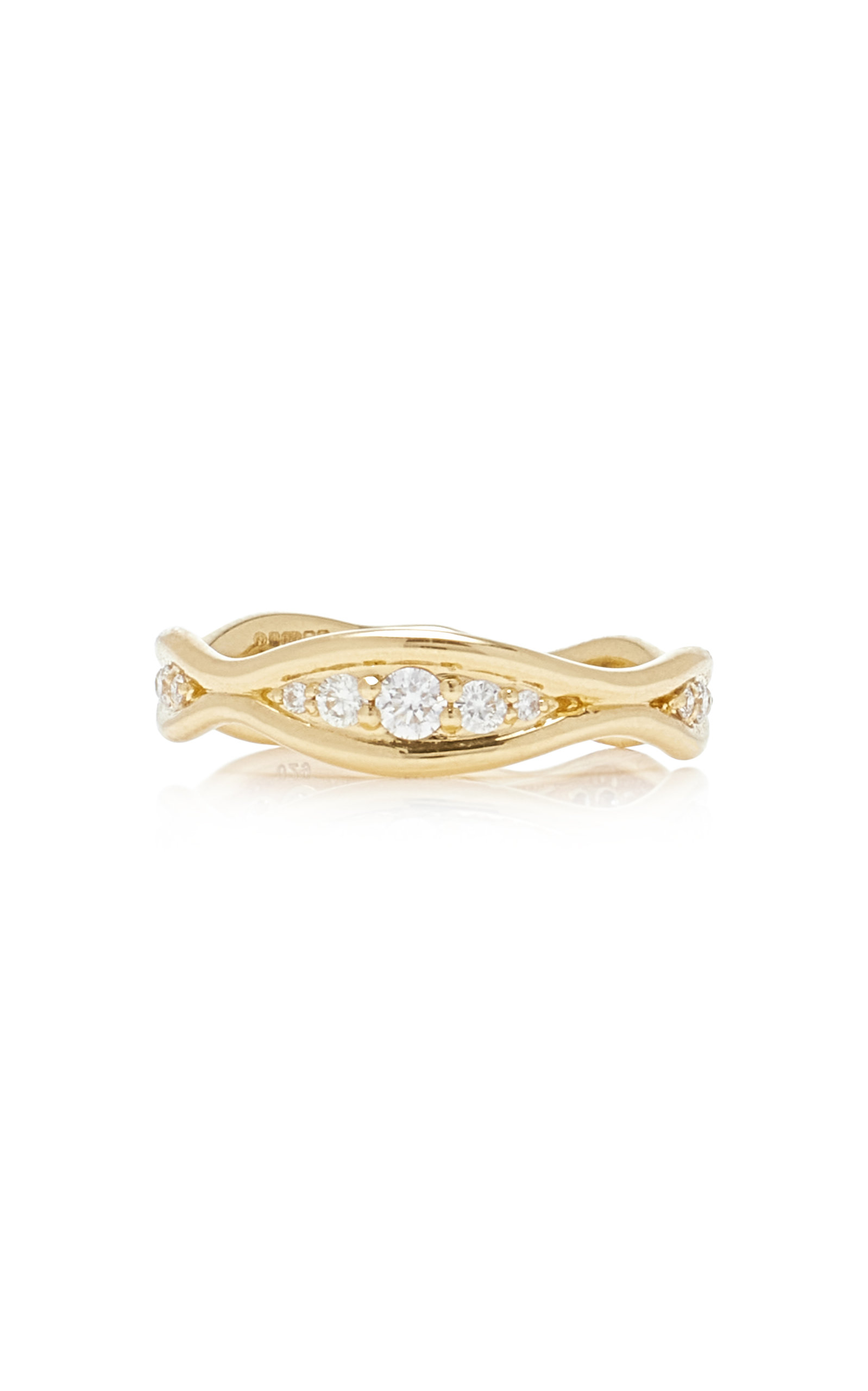 The Fluid Diamonds 18K Yellow Gold and Diamond Ring
