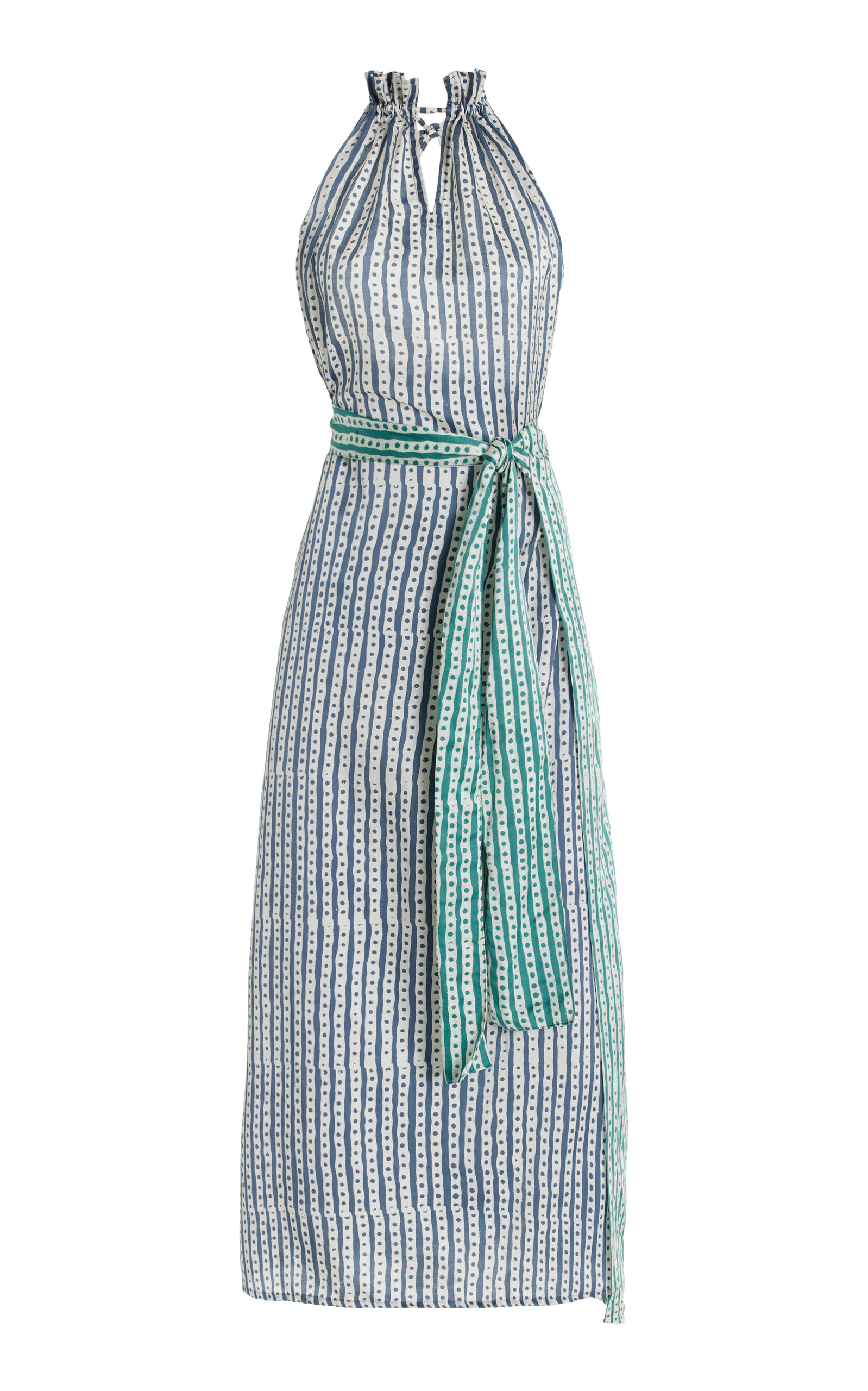 Cloe Cassandro Women's Lila Silk-Cotton Midi Halter Dress
