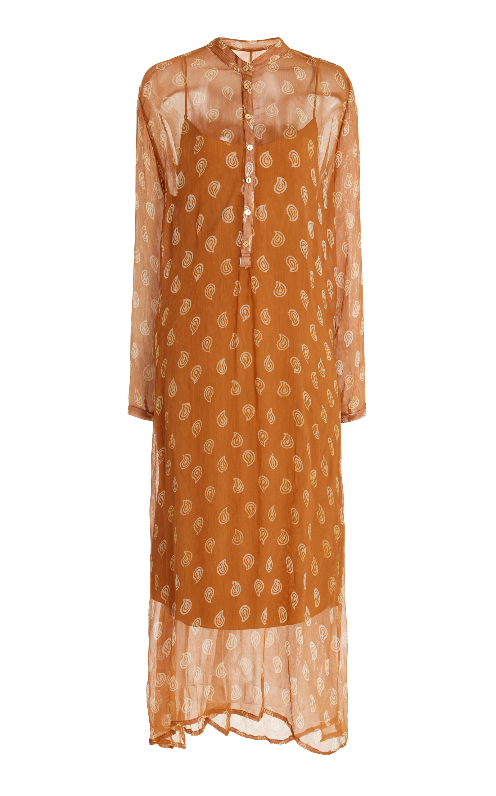 Cloe Cassandro Women's Andrea Crinkled Silk Maxi Dress