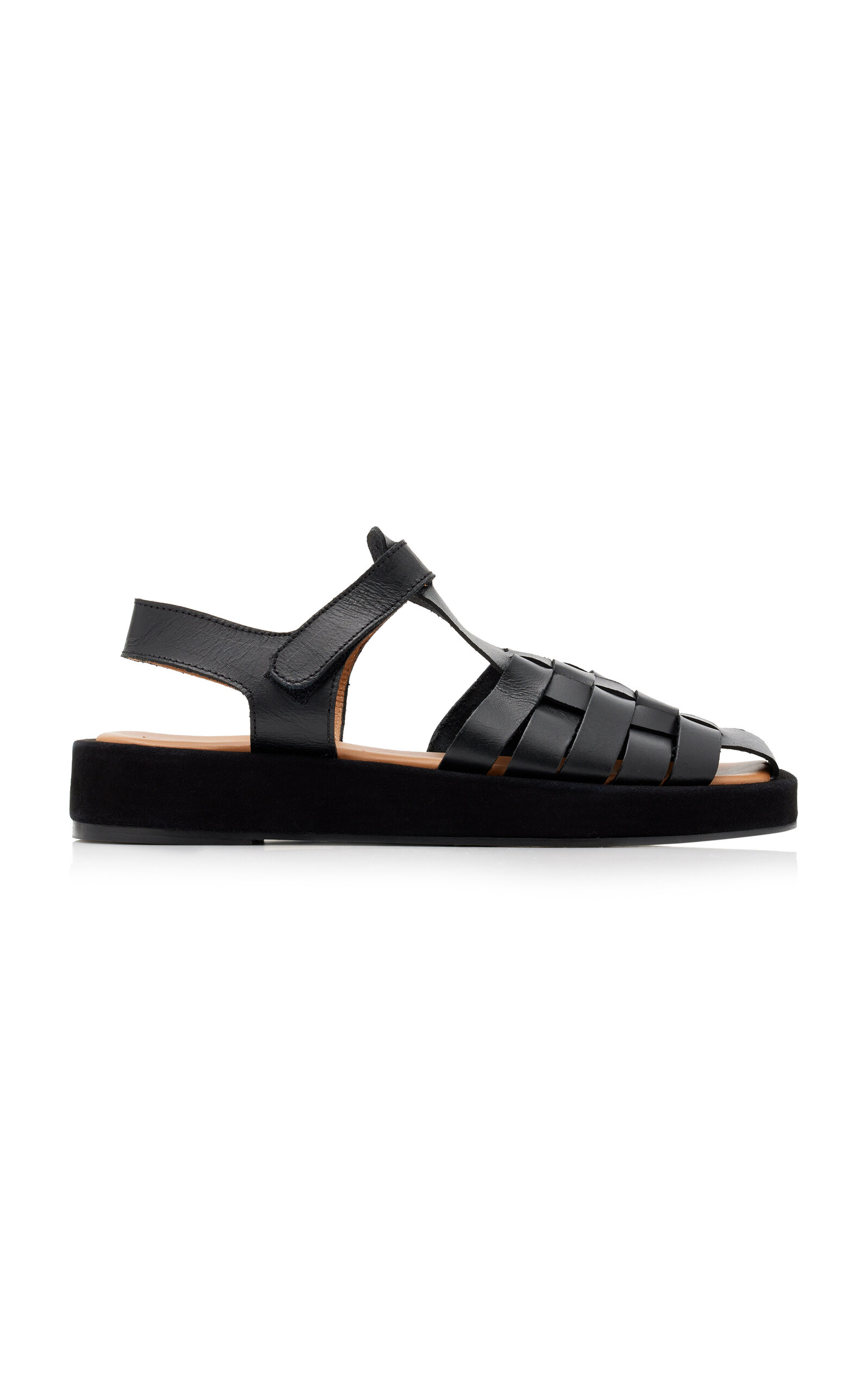 Flattered Gigi Leather Sandals In Black