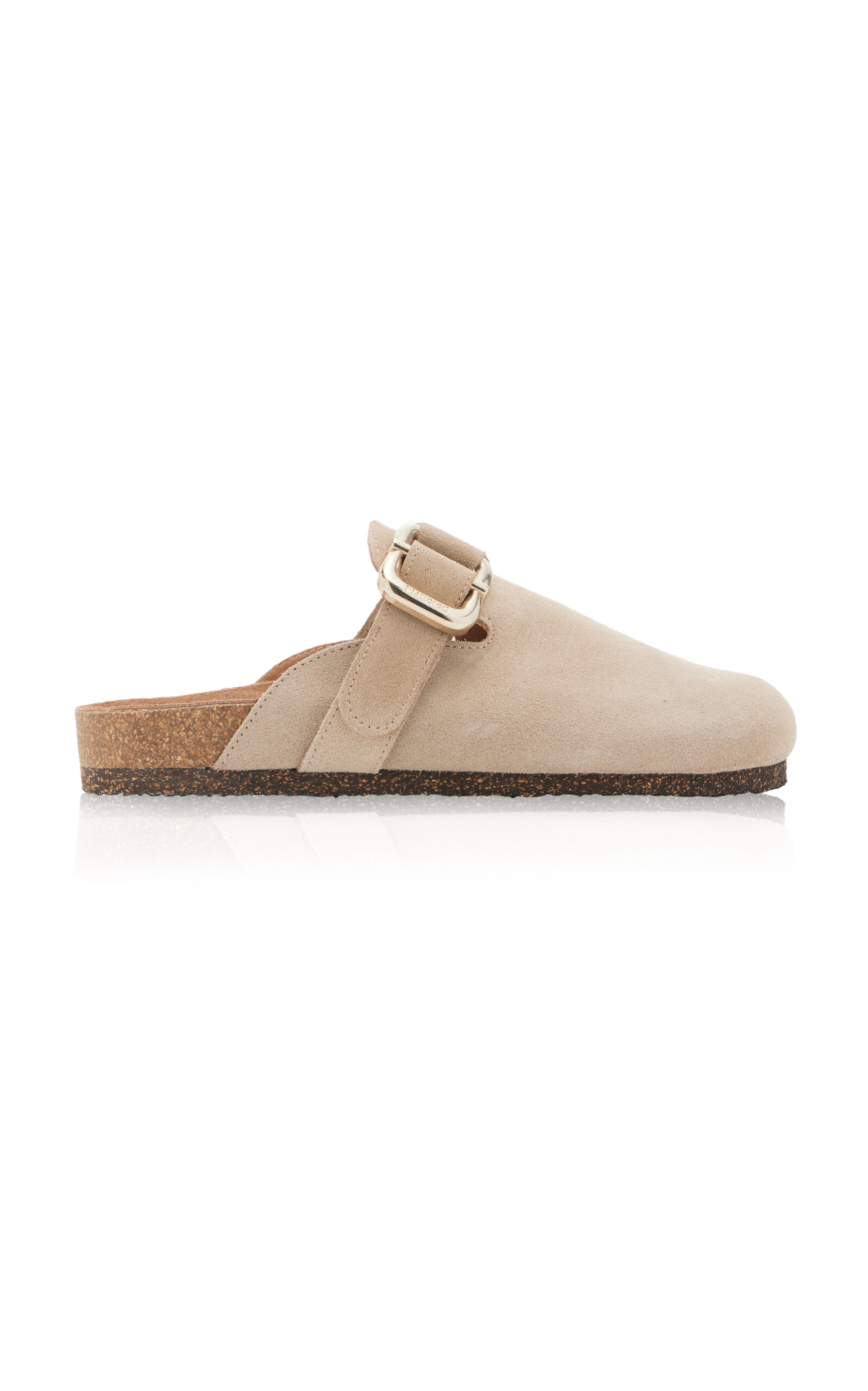 Shop Flattered Cara Suede Slippers In Neutral
