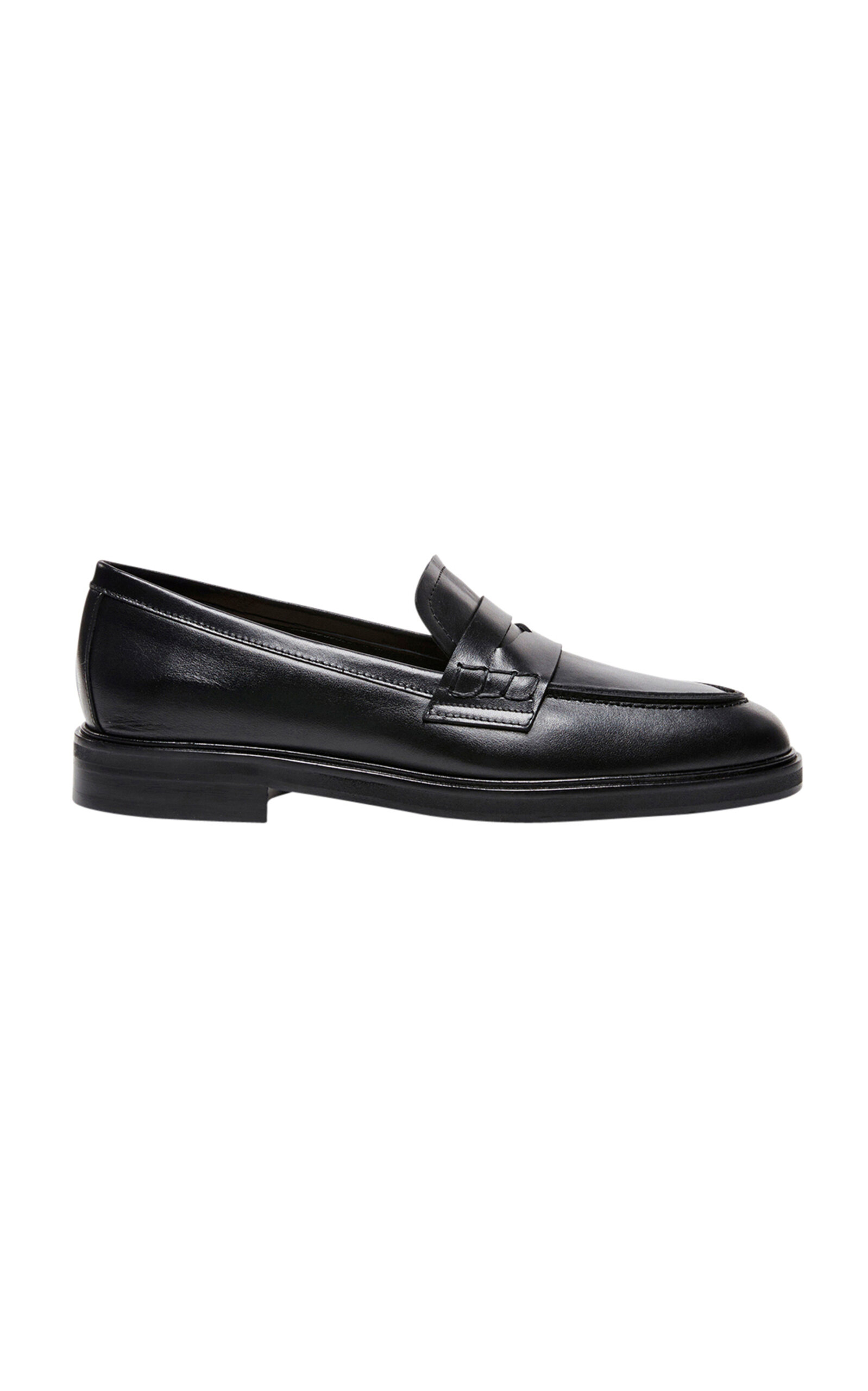 Shop Flattered Sara Leather Loafers In Black
