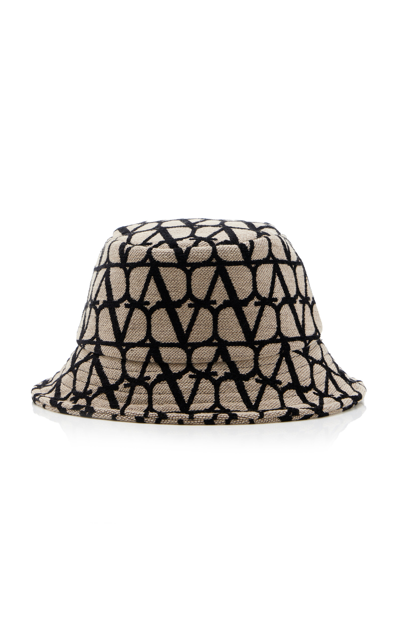 Valentino - Women's Valentino Garavani Jacquard Bucket Hat - Black/white - S - Moda Operandi