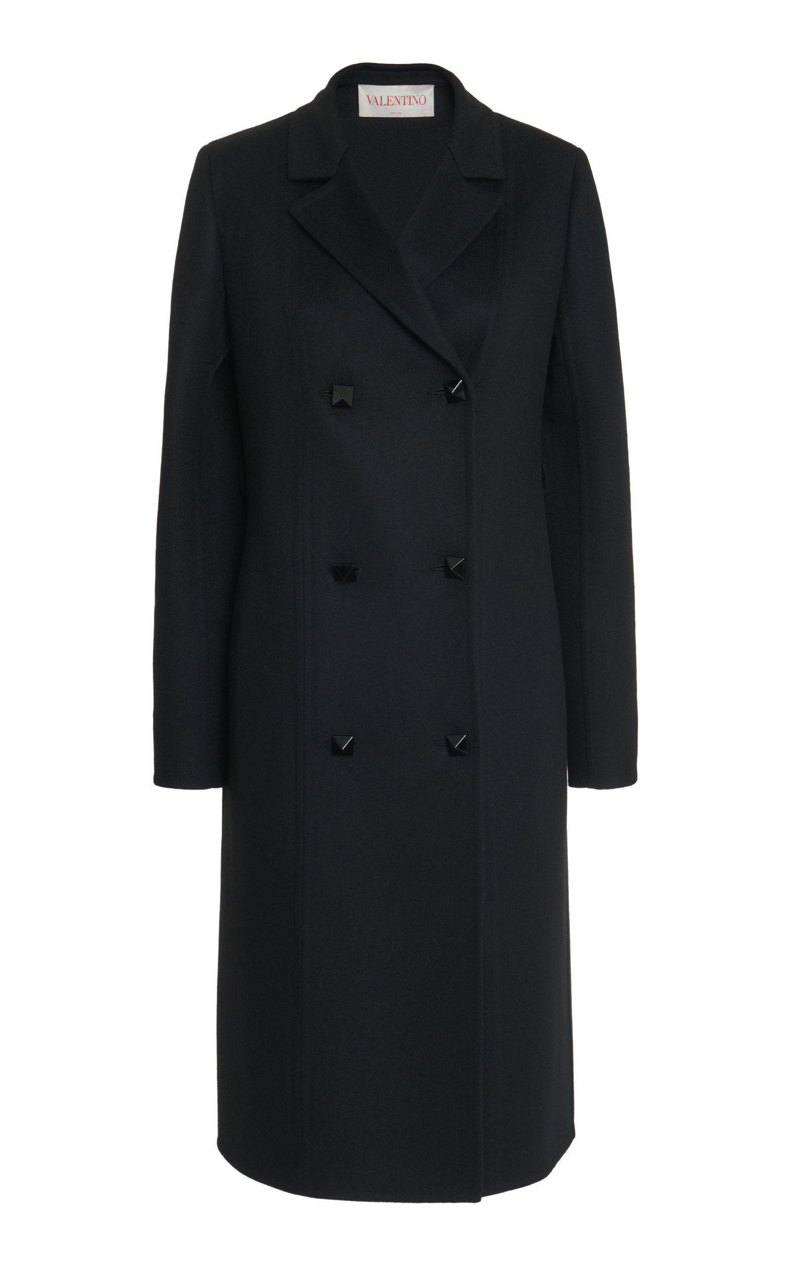 Valentino - Women's Wool And Cashmere Coat - Black - IT 42 - Moda Operandi