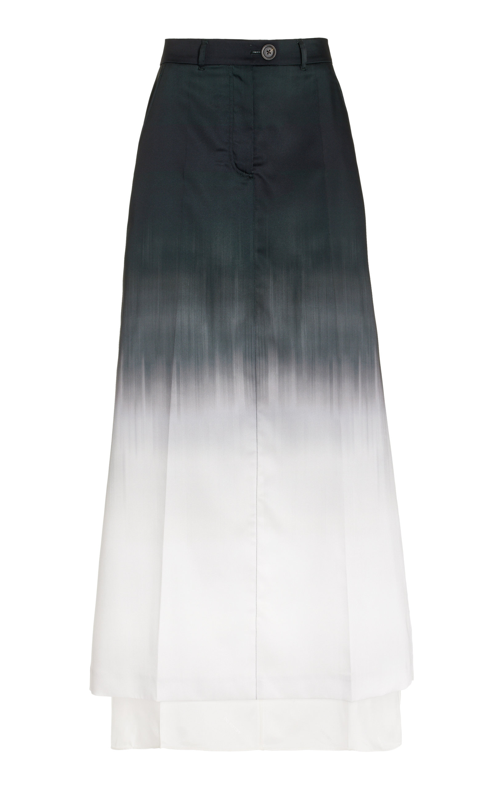 Peter Do Tailored Silk Maxi Skirt In Grey