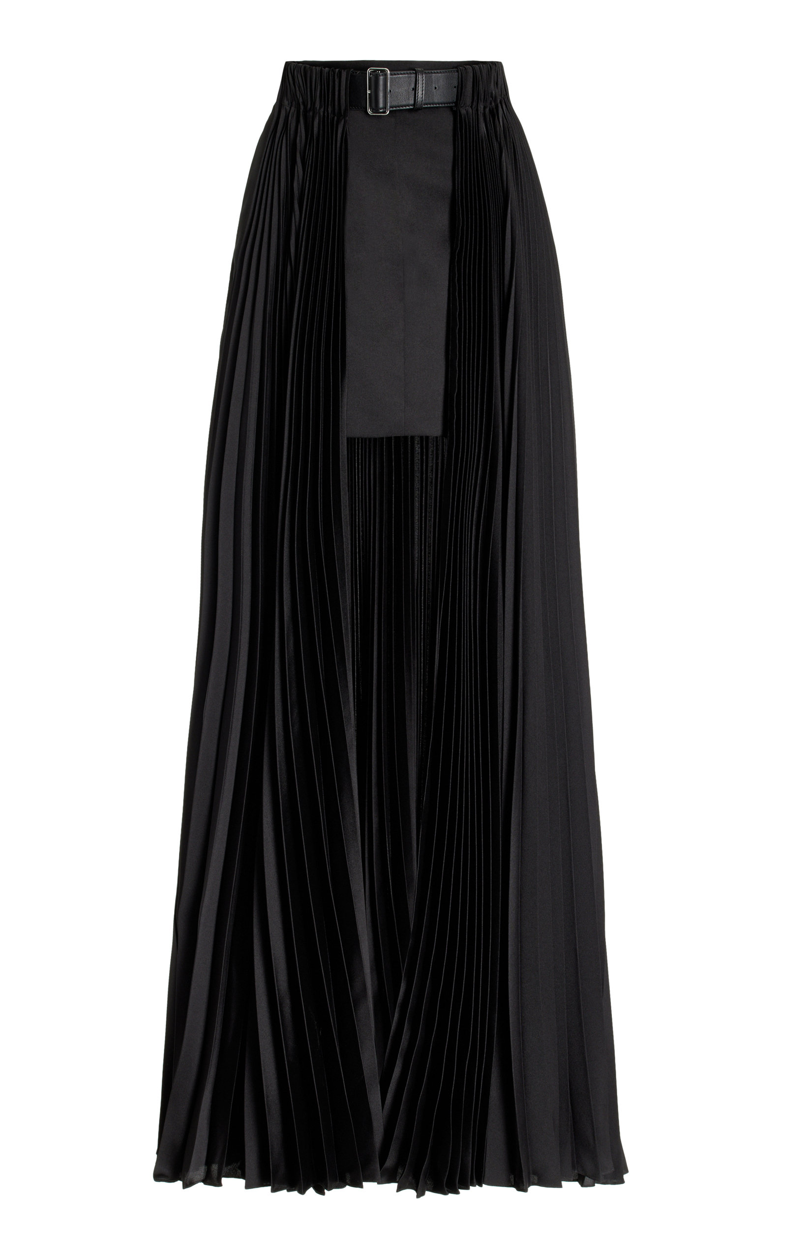 PETER DO BELTED PLEATED MAXI SKIRT