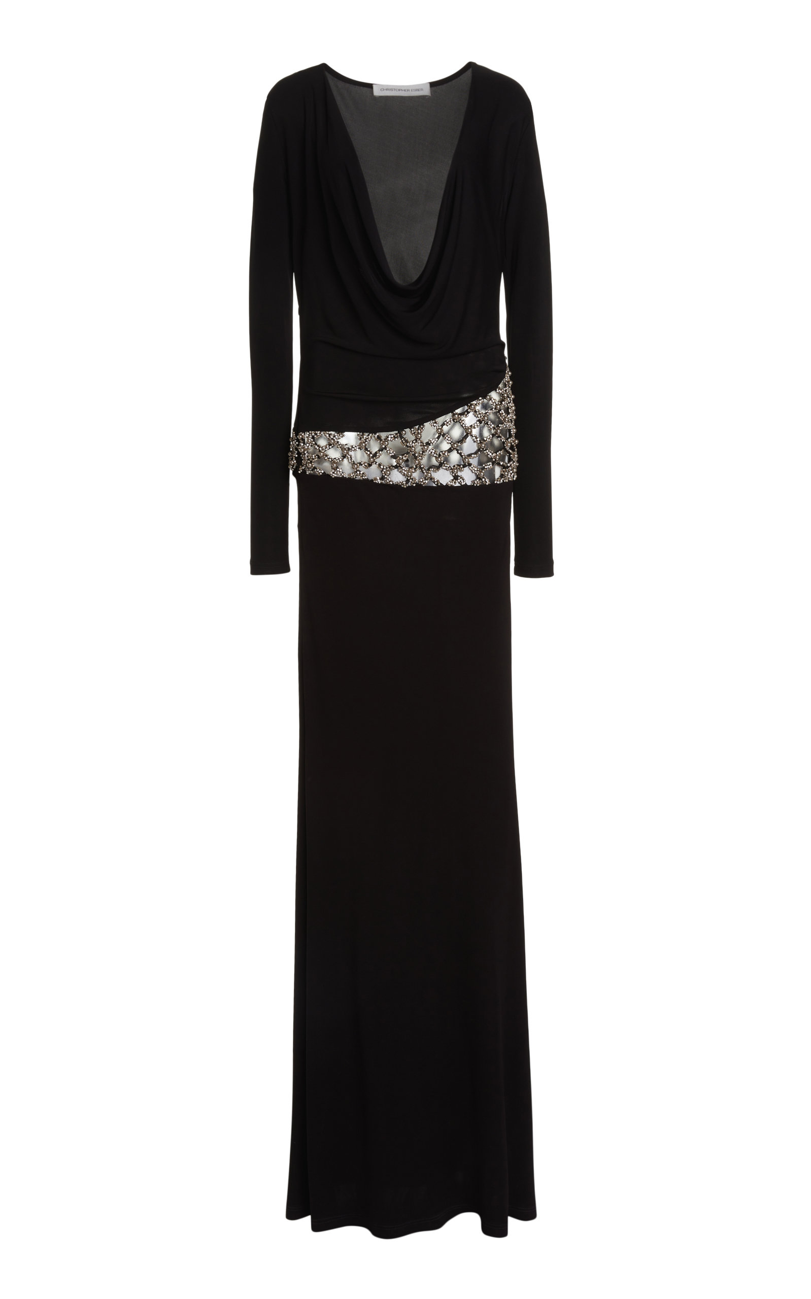 Christopher Esber Women's Crystal Cowl Dress In Black ModeSens