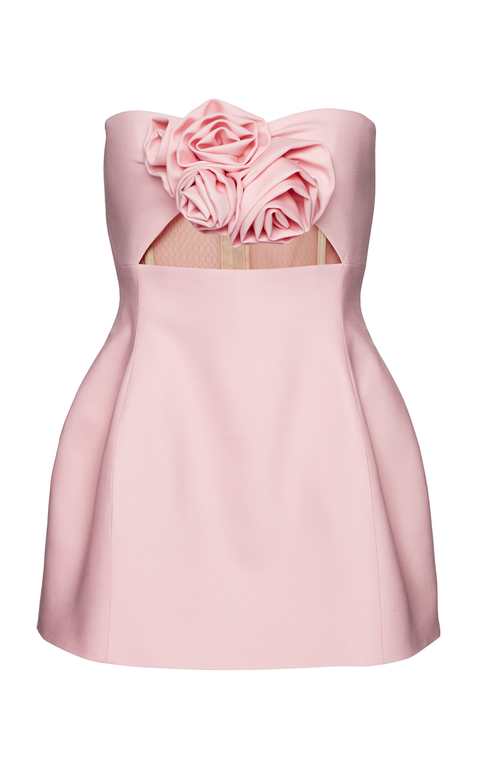 Magda Butrym - Women's Strapless Silk Mini Dress - Pink - FR 34 - Moda Operandi
