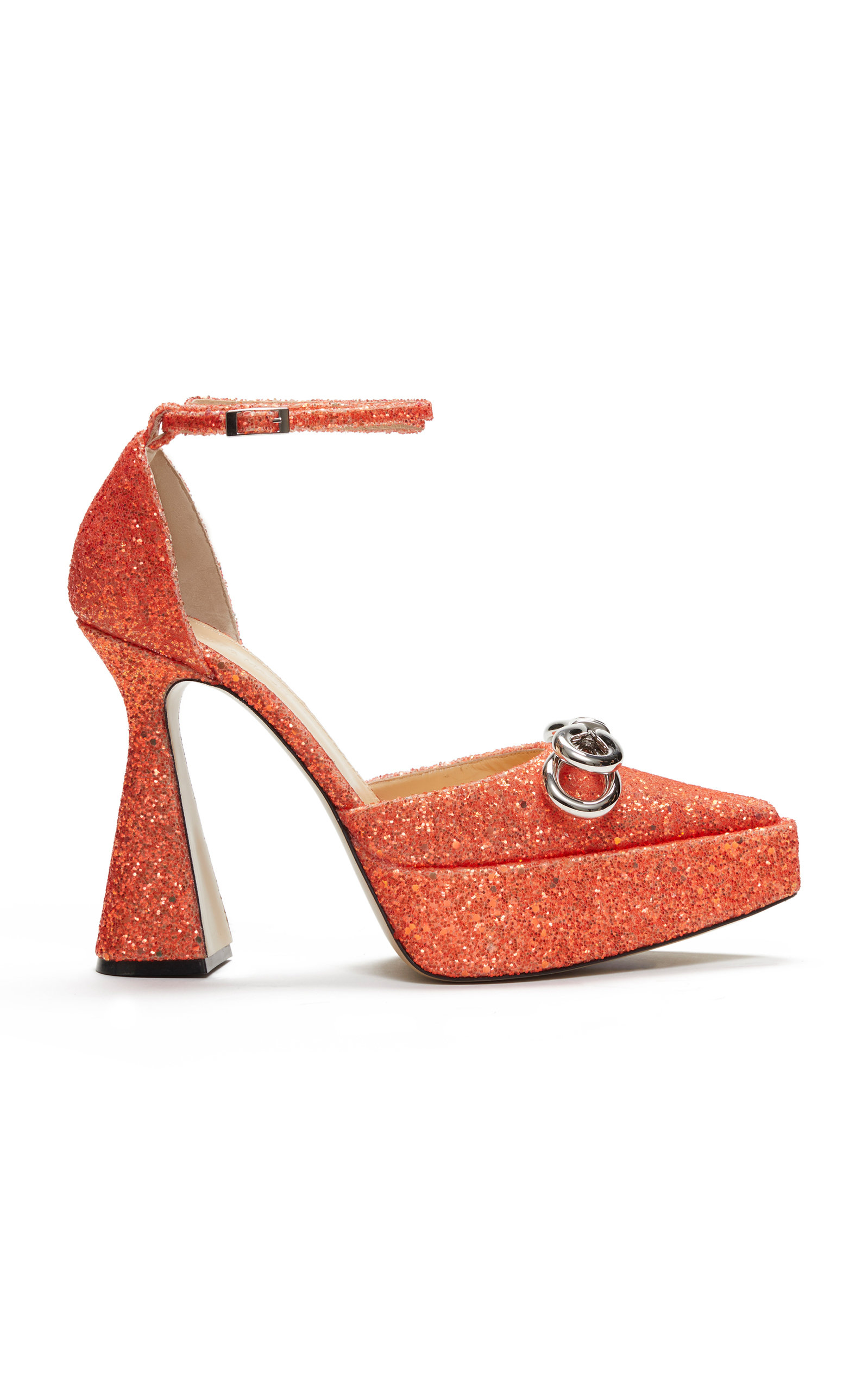 mach & mach glitter double bow pumps 110