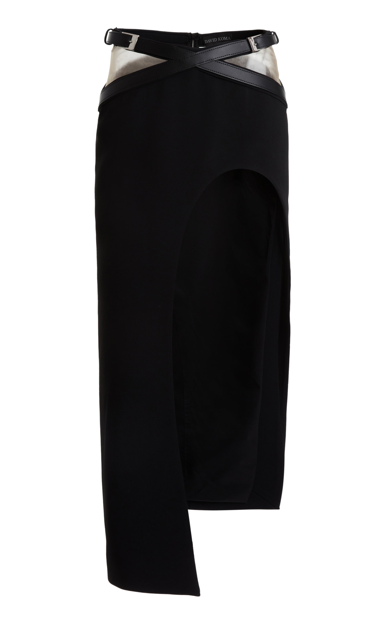 David Koma Buckle-Detailed Midi Skirt