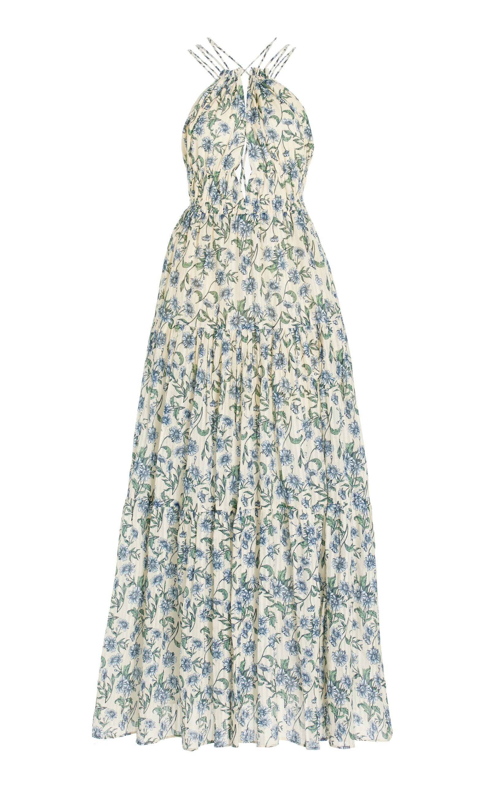 Significant Other Isobel Printed Cotton Maxi Dress In Green | ModeSens