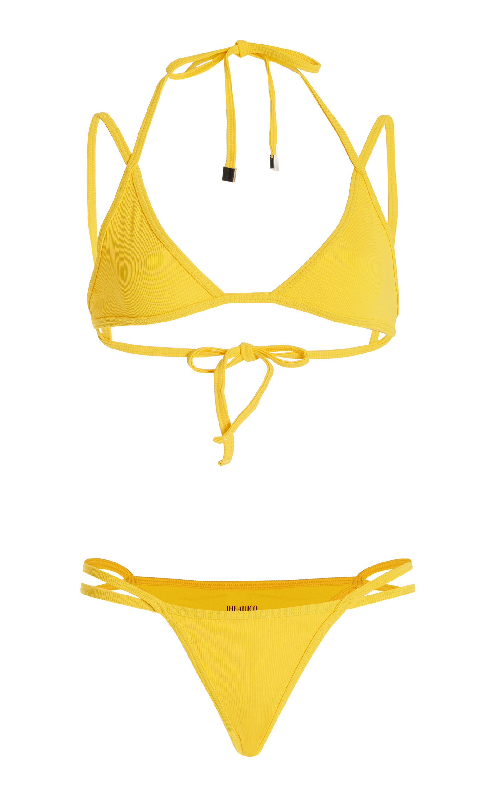 The Attico - Two-Piece Bikini Set - Yellow - L - Moda Operandi