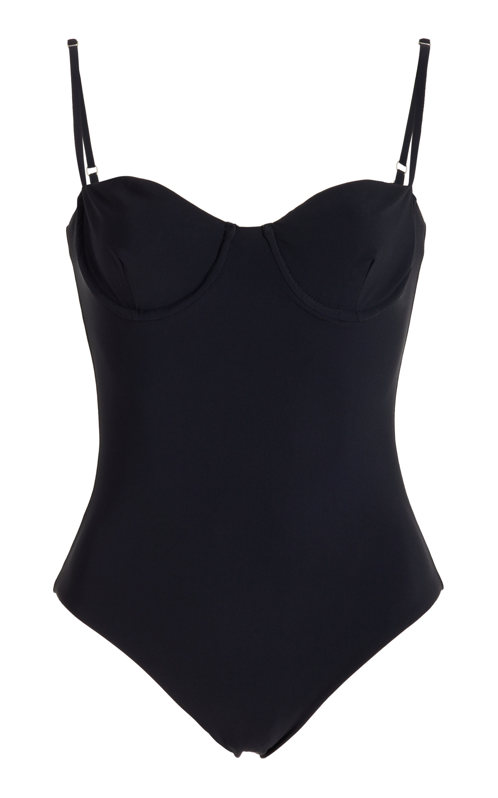 Anemos The Balconette Underwire One-piece Swimsuit In Black