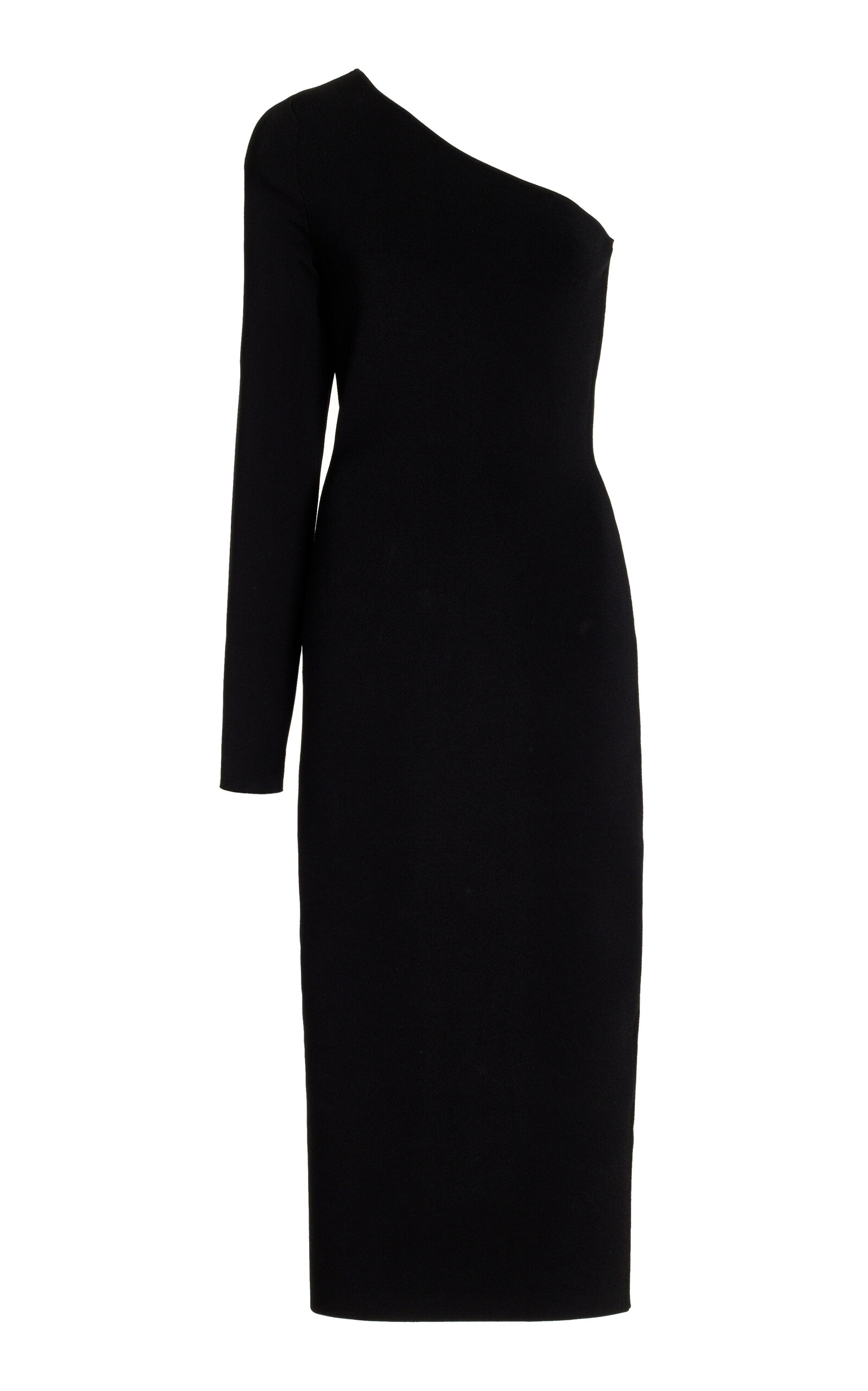 Victoria Beckham Women's Vb Body Stretch-jersey One-shoulder Midi Dress In Black