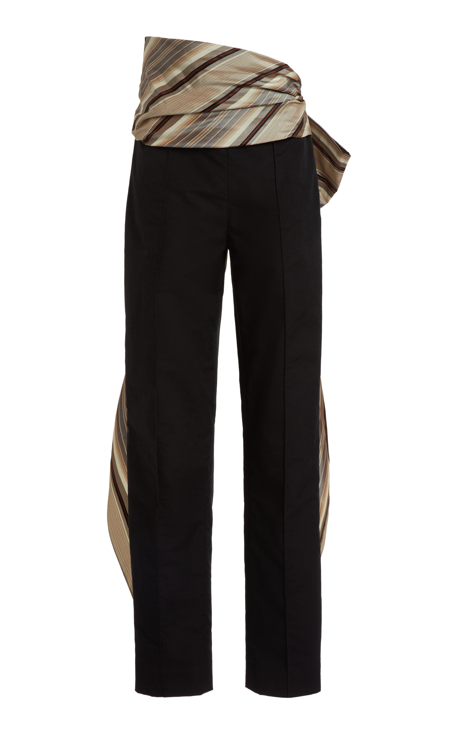 Rosie Assoulin Cotton Straight-Leg Pants - Black