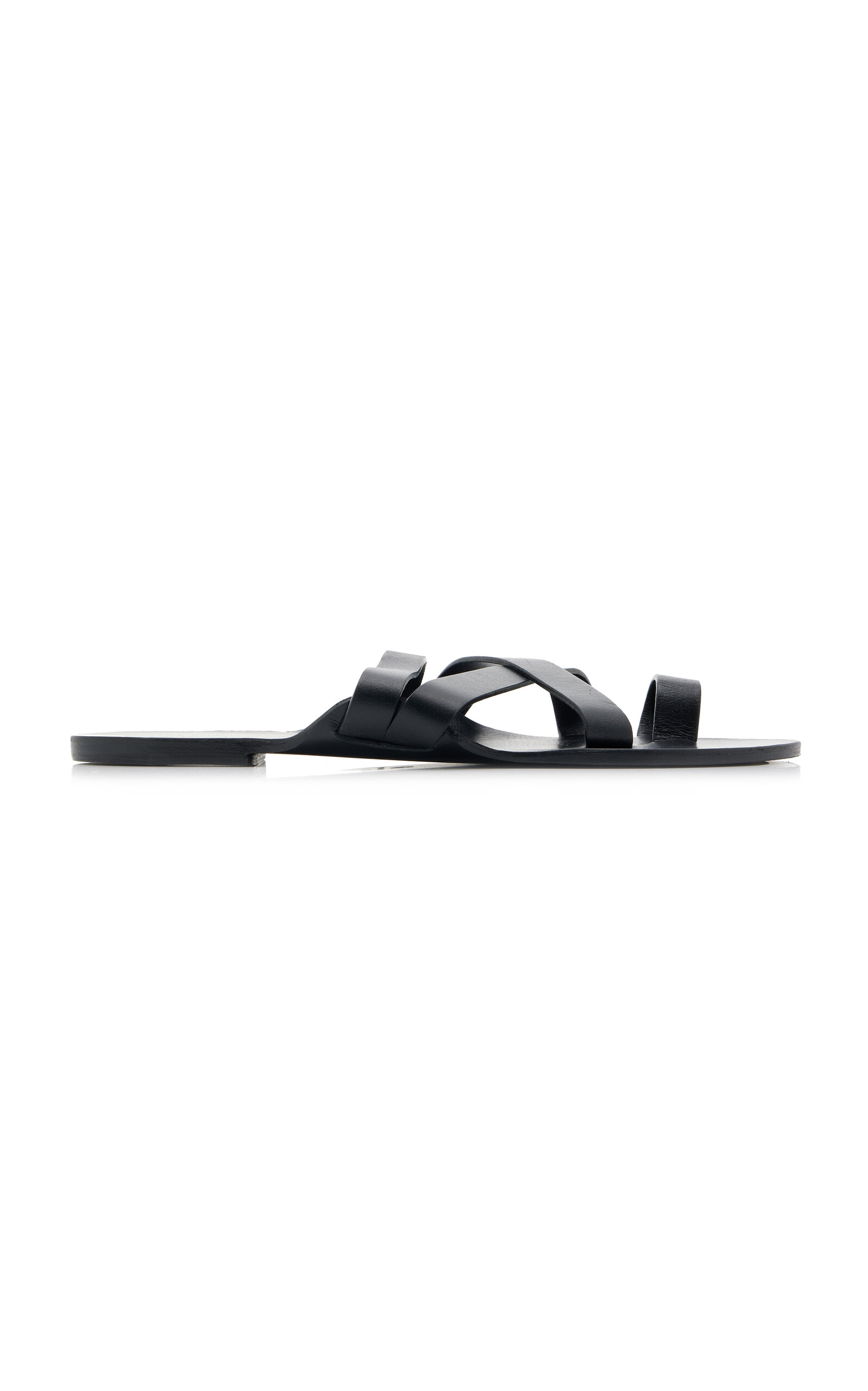 Shop The Row Kris Leather Sandals In Black