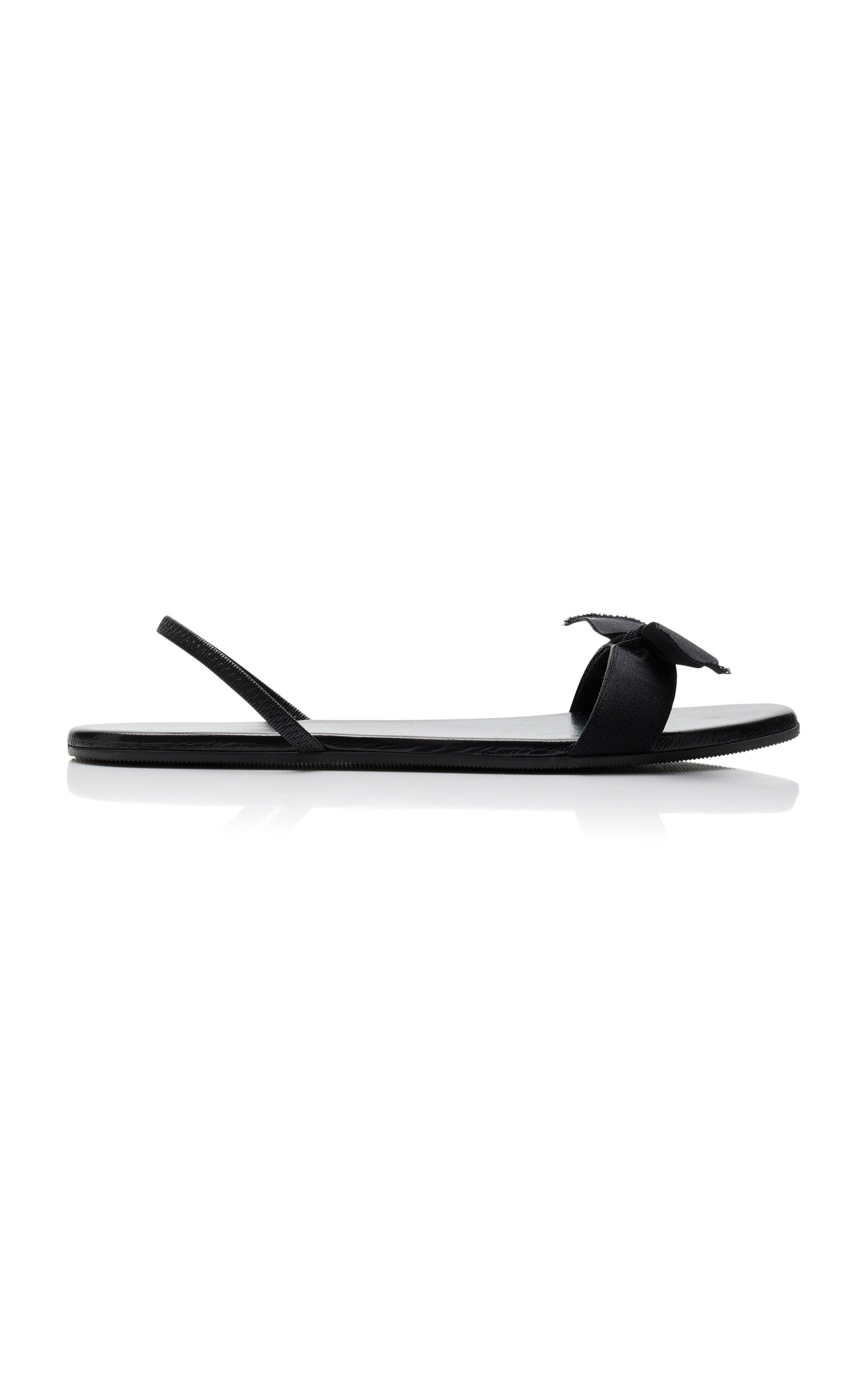 Shop The Row Bow-detailed Grosgrain Sandals In Black
