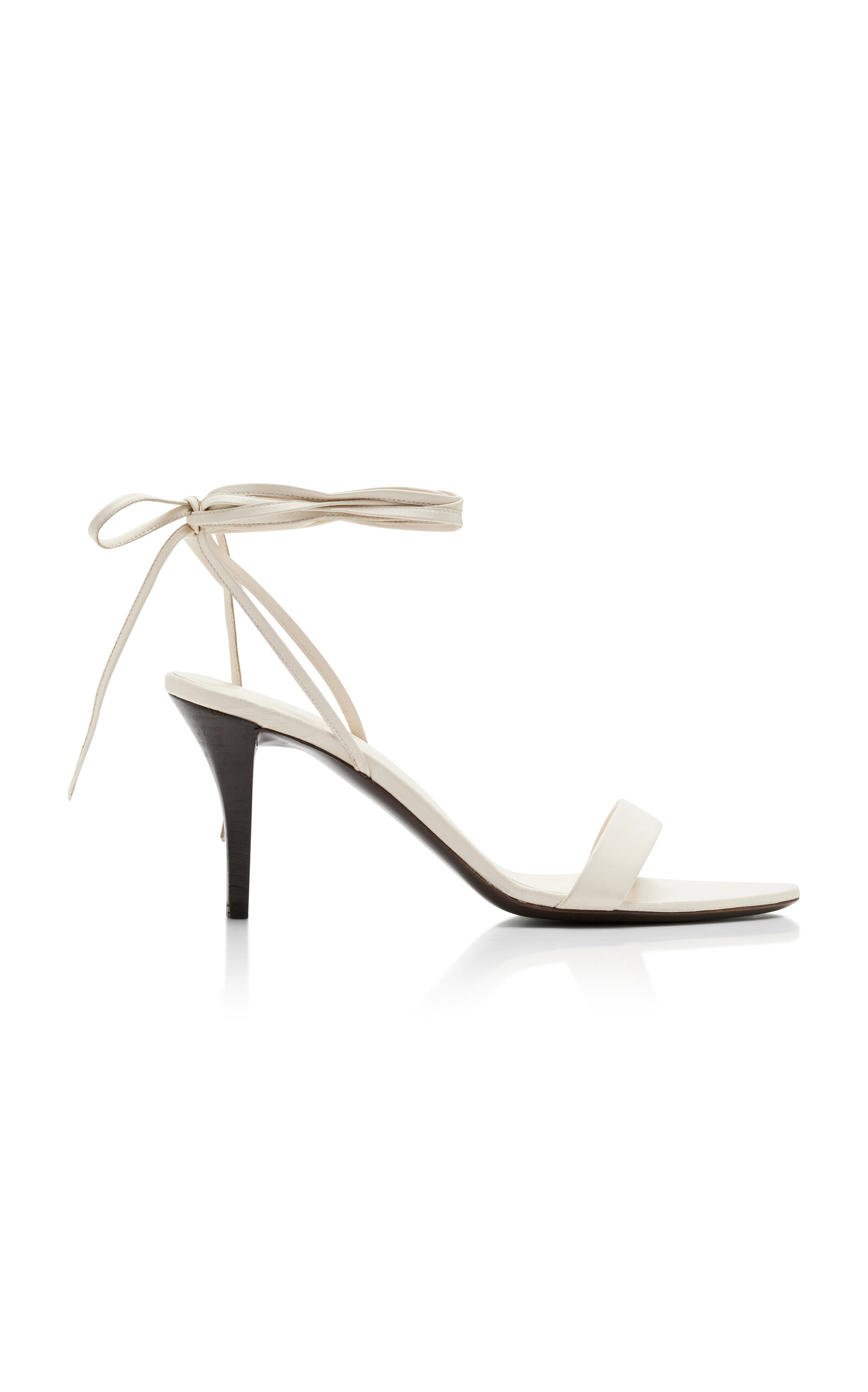 Shop The Row Maud Lace-up Leather Sandals In White