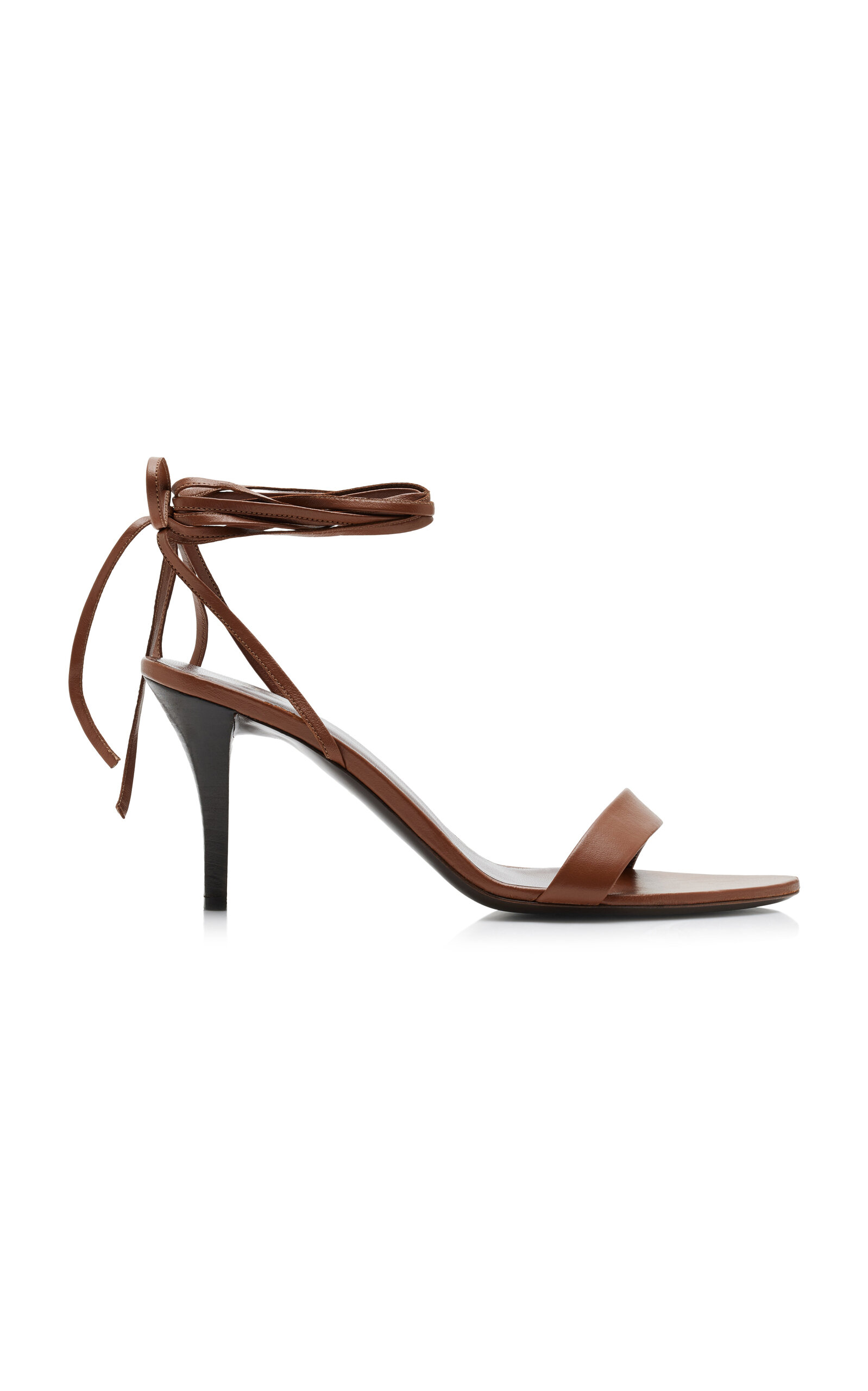 Shop The Row Maud Lace-up Leather Sandals In Brown