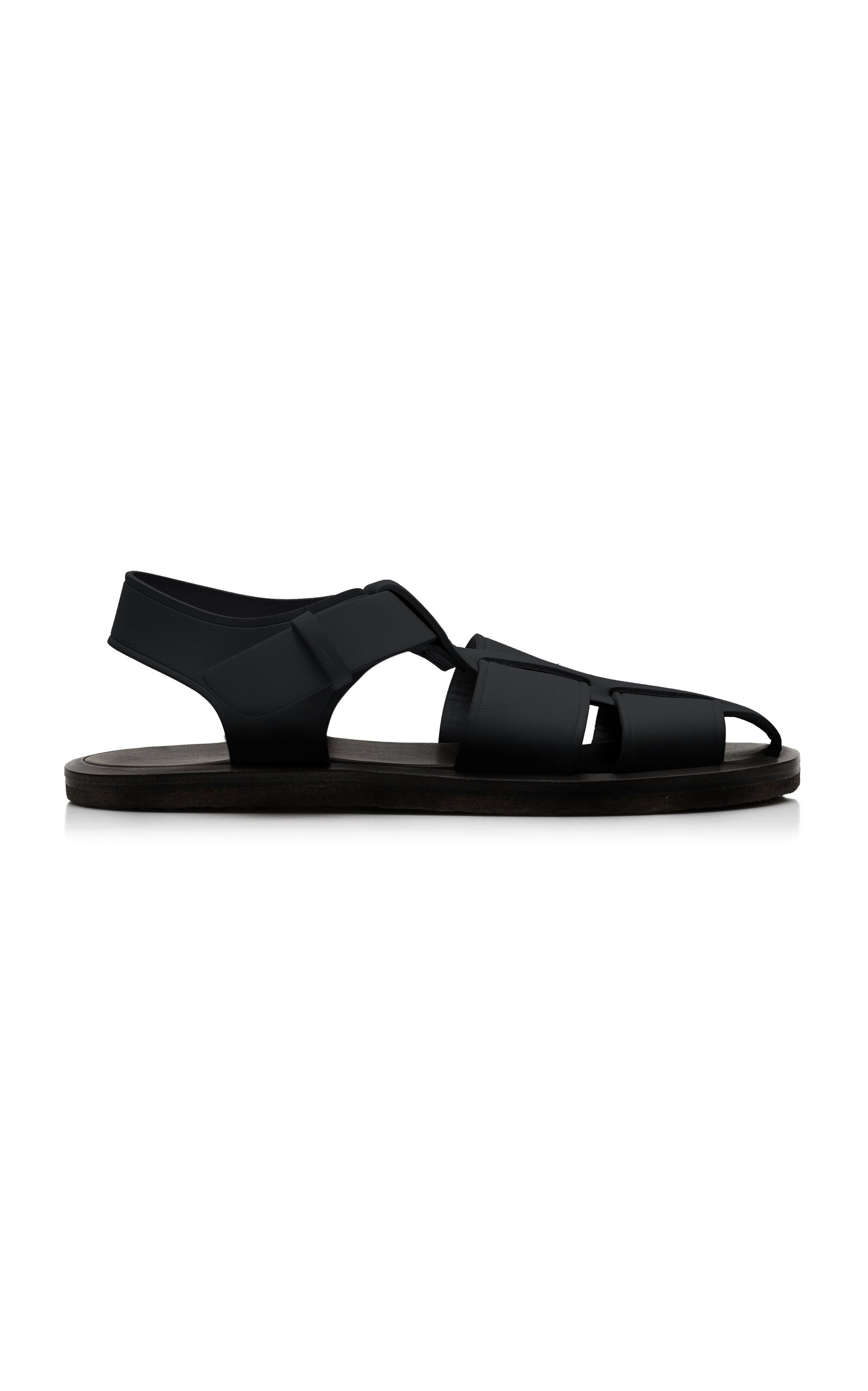 Shop The Row Fisherman Leather Sandals In Black