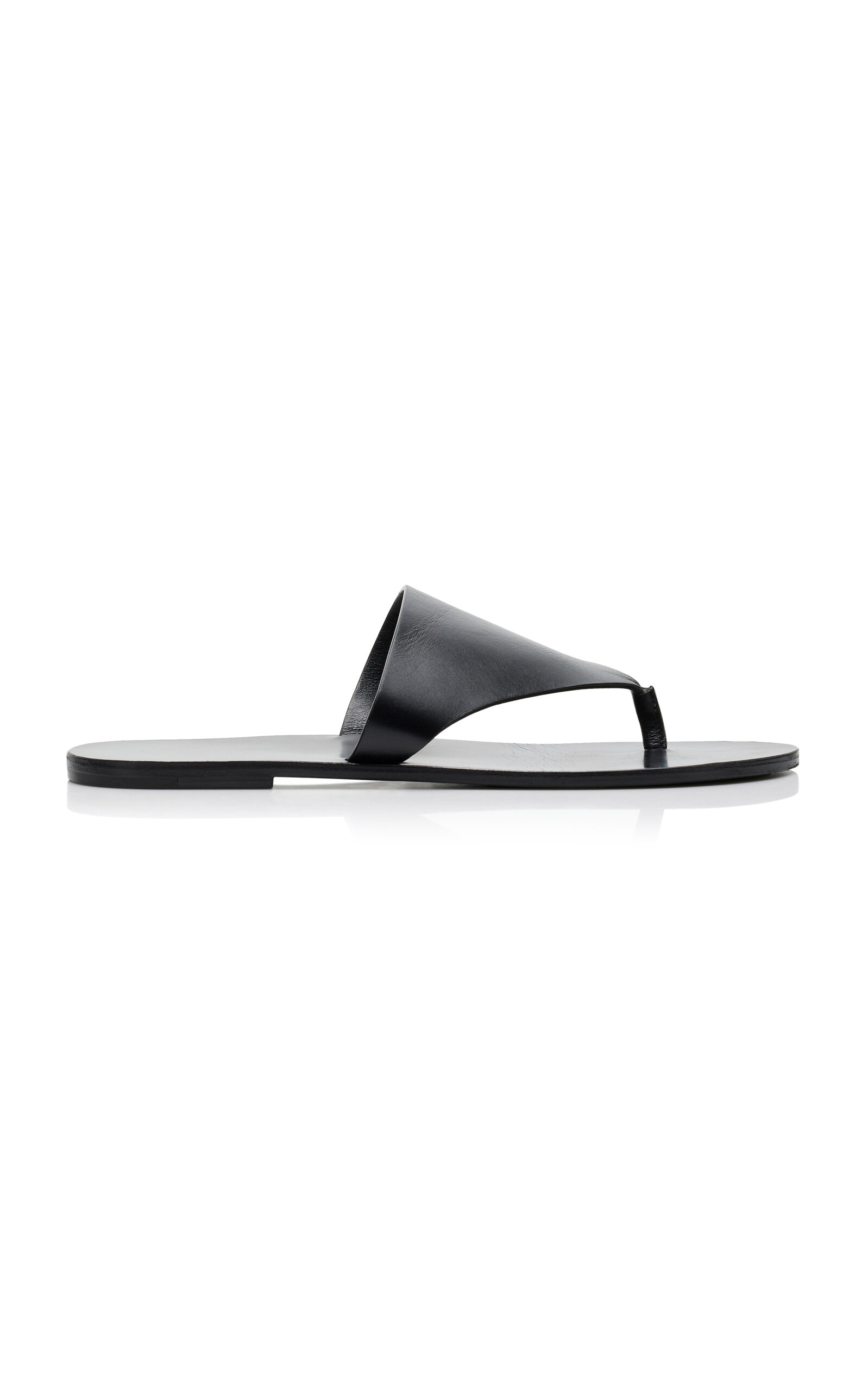 Shop The Row Avery Leather Thong Sandals In Black