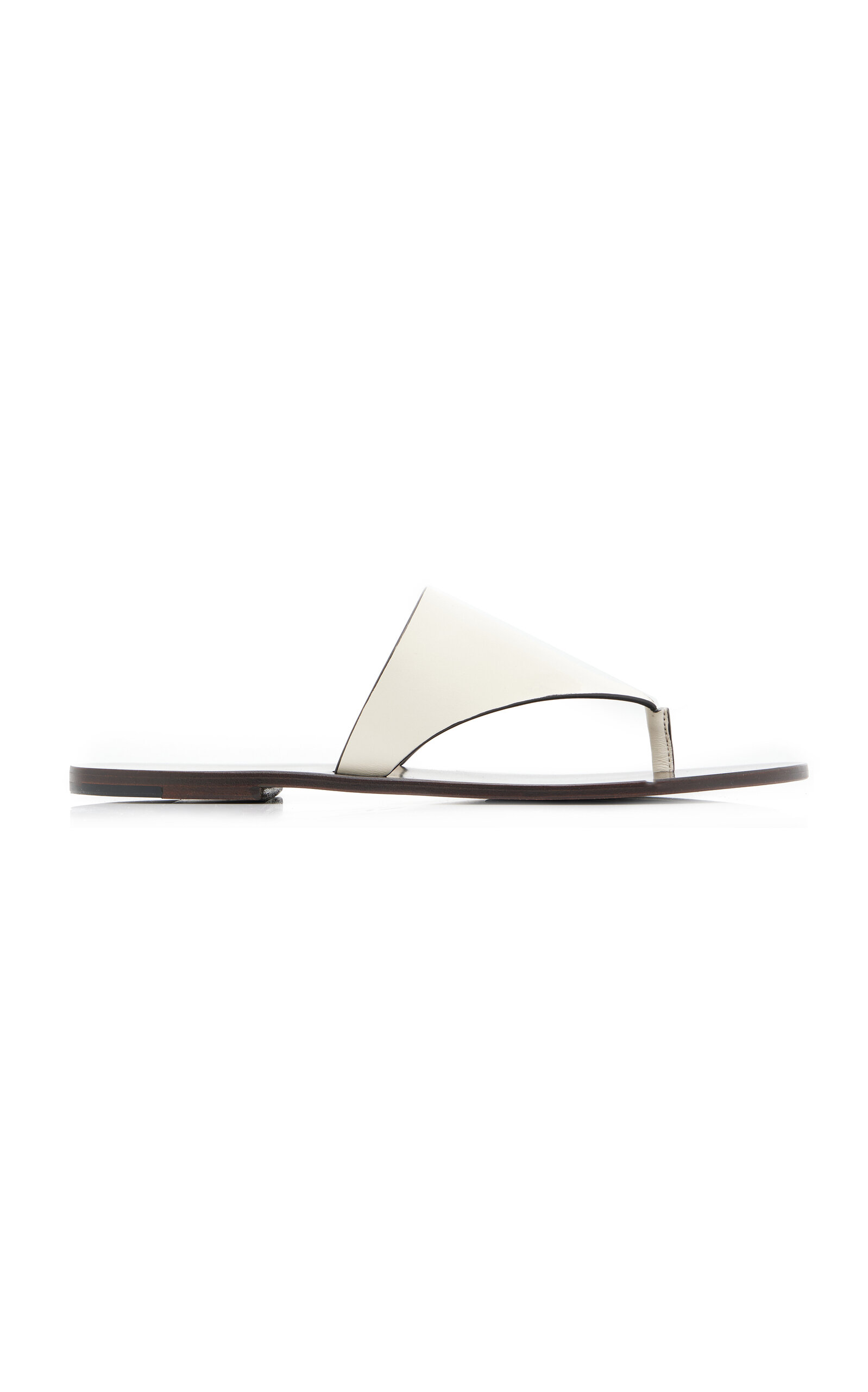 Shop The Row Avery Leather Thong Sandals In White