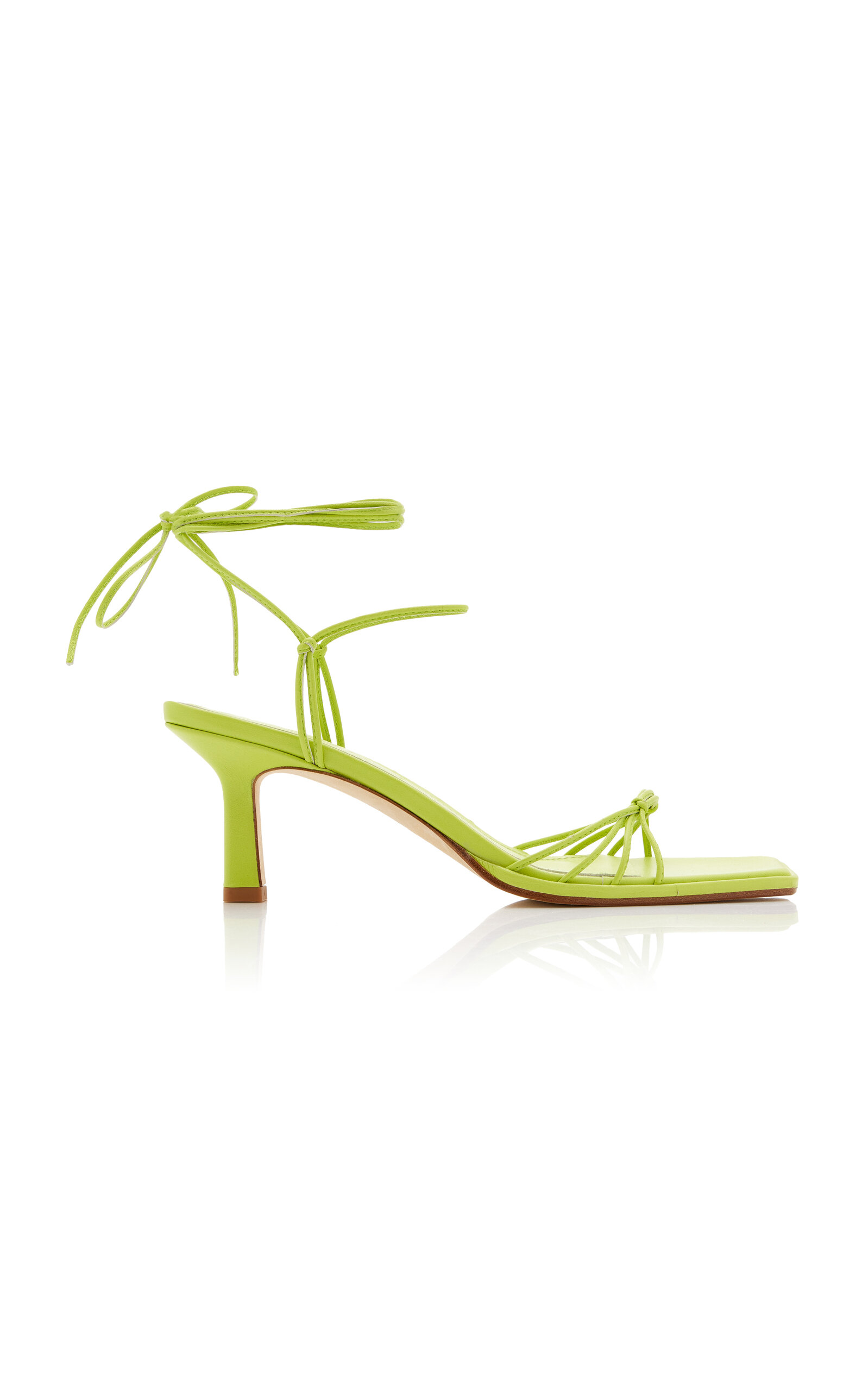 Shop Aeyde Roda Leather Sandals In Green