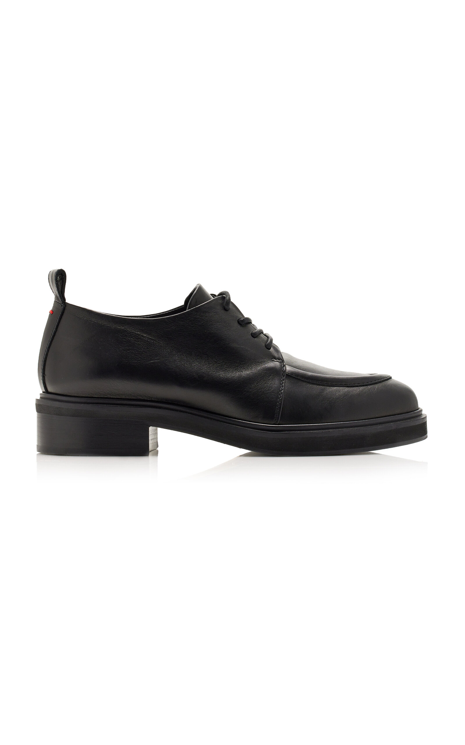Aeyde Mara Leather Derby Shoes In Black