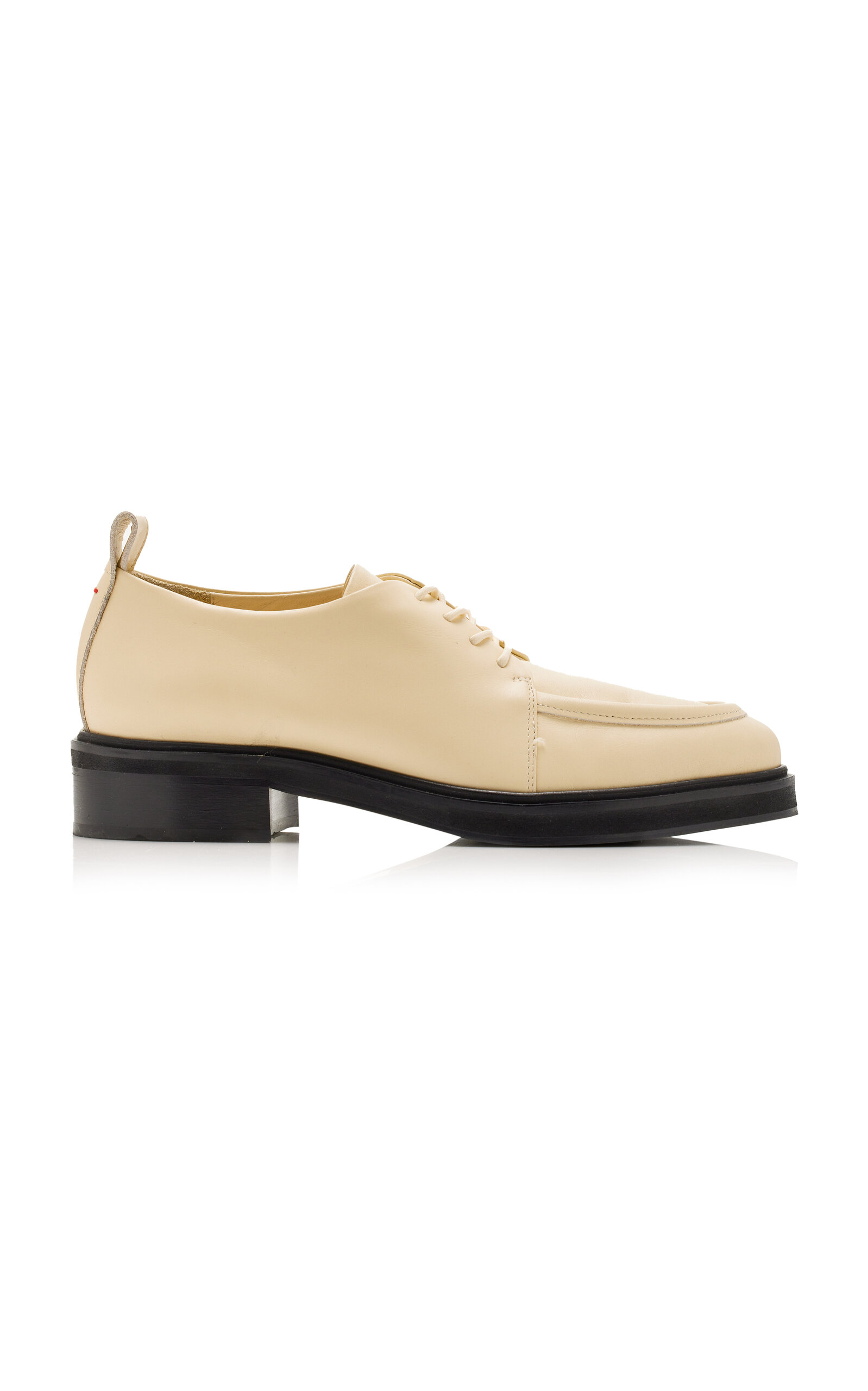 Aeyde Mara Leather Derby Shoes In Neutral