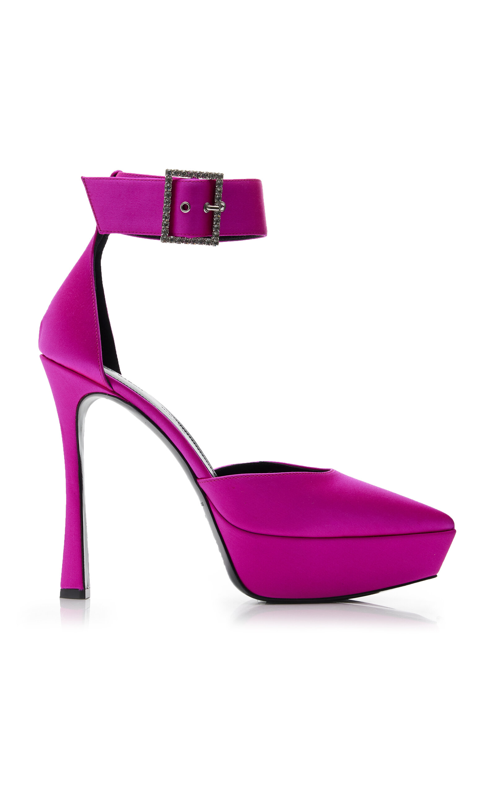 Arielle Baron Ambrosia Silk-satin Platform Pumps In Pink