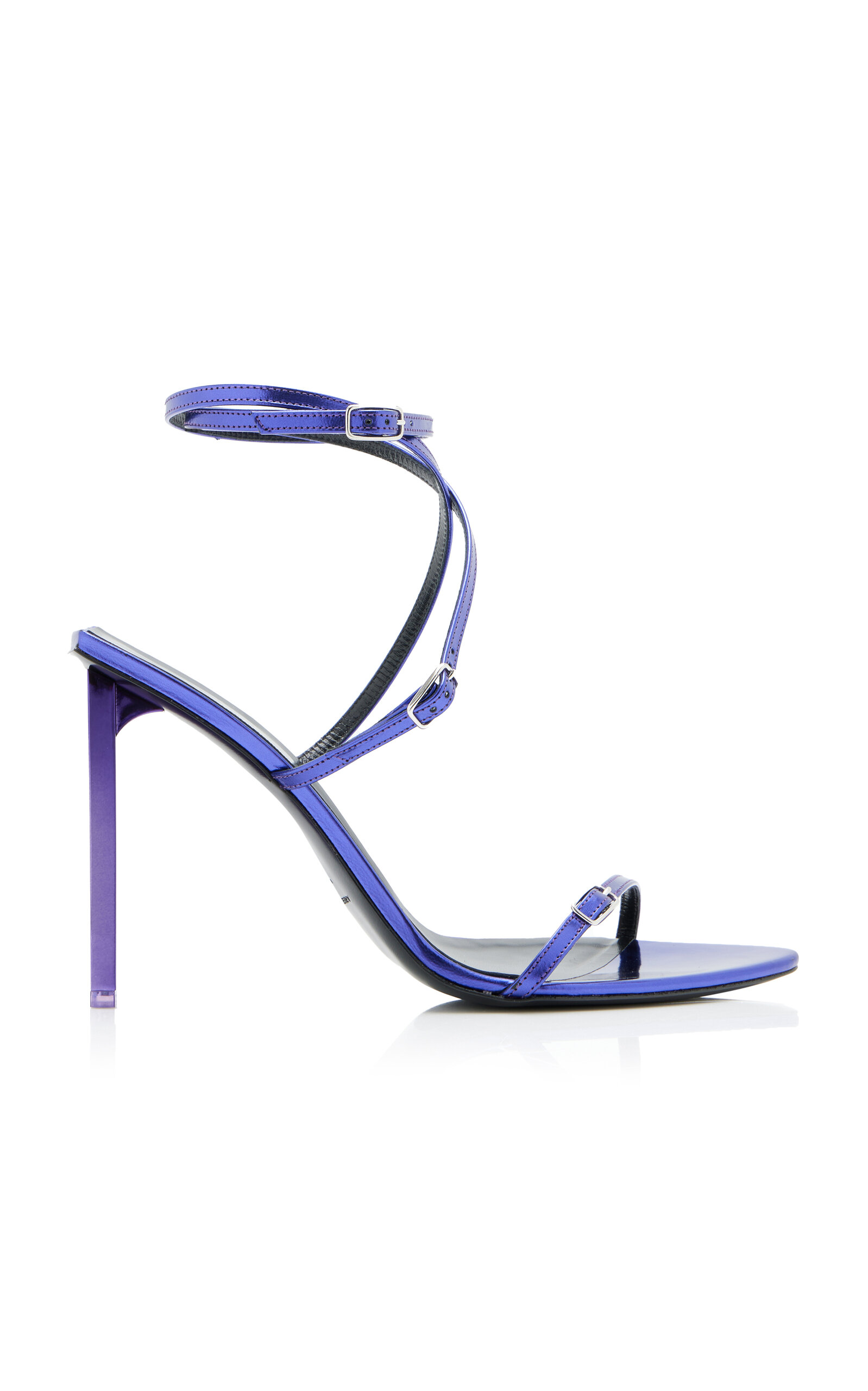 Arielle Baron Cattiva Leather Sandals In Purple