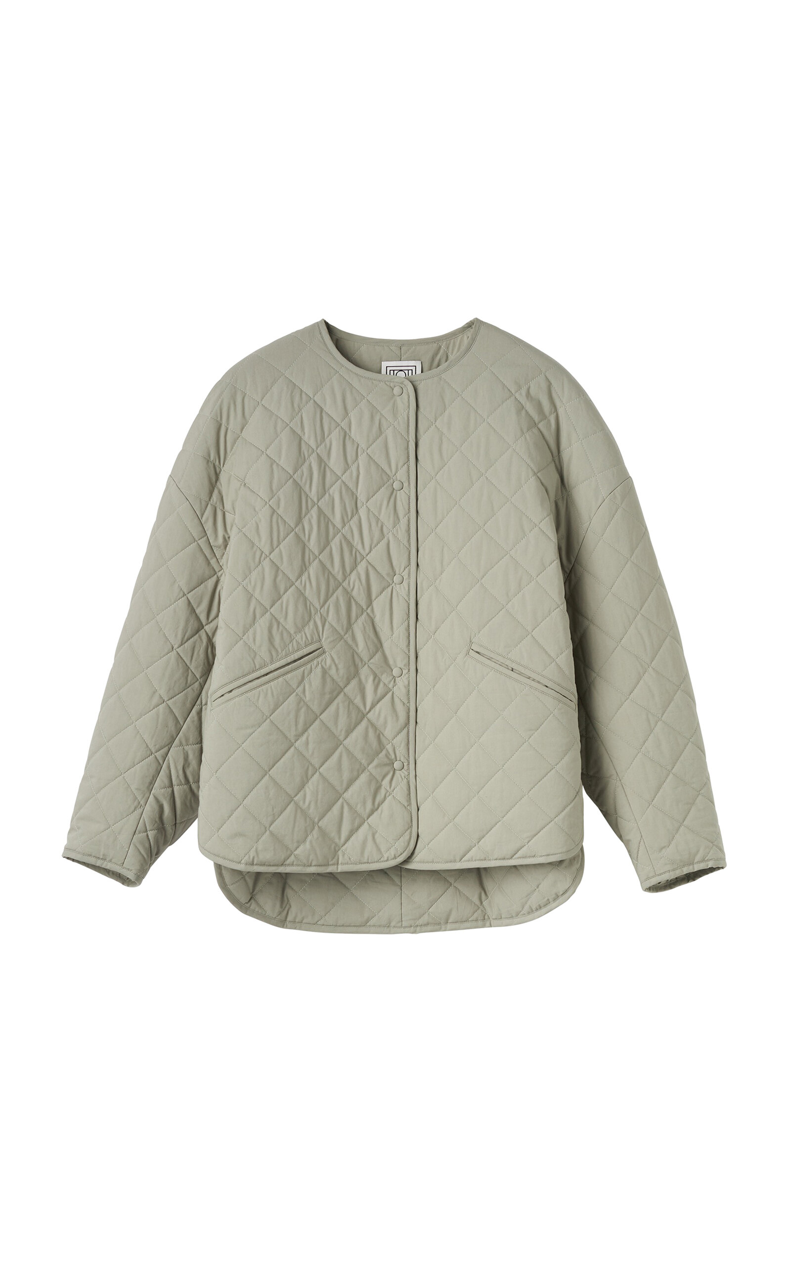 Totême Toteme Organic Cotton Quilted Jacket In In Wet Sand
