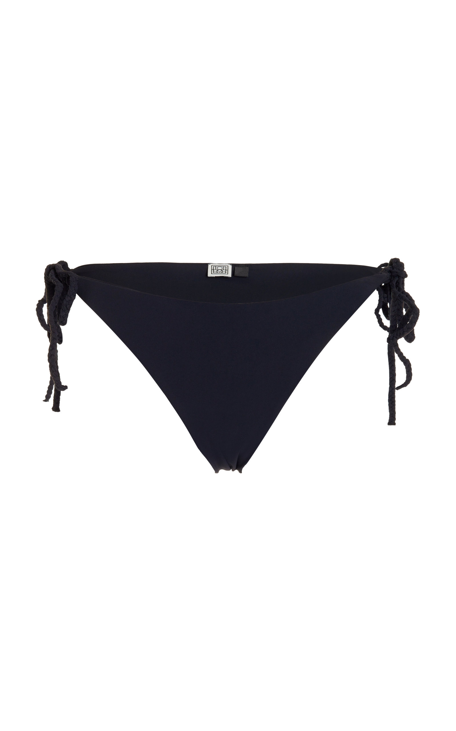 Totême Women's Braid-tie Bikini Bottom In Black