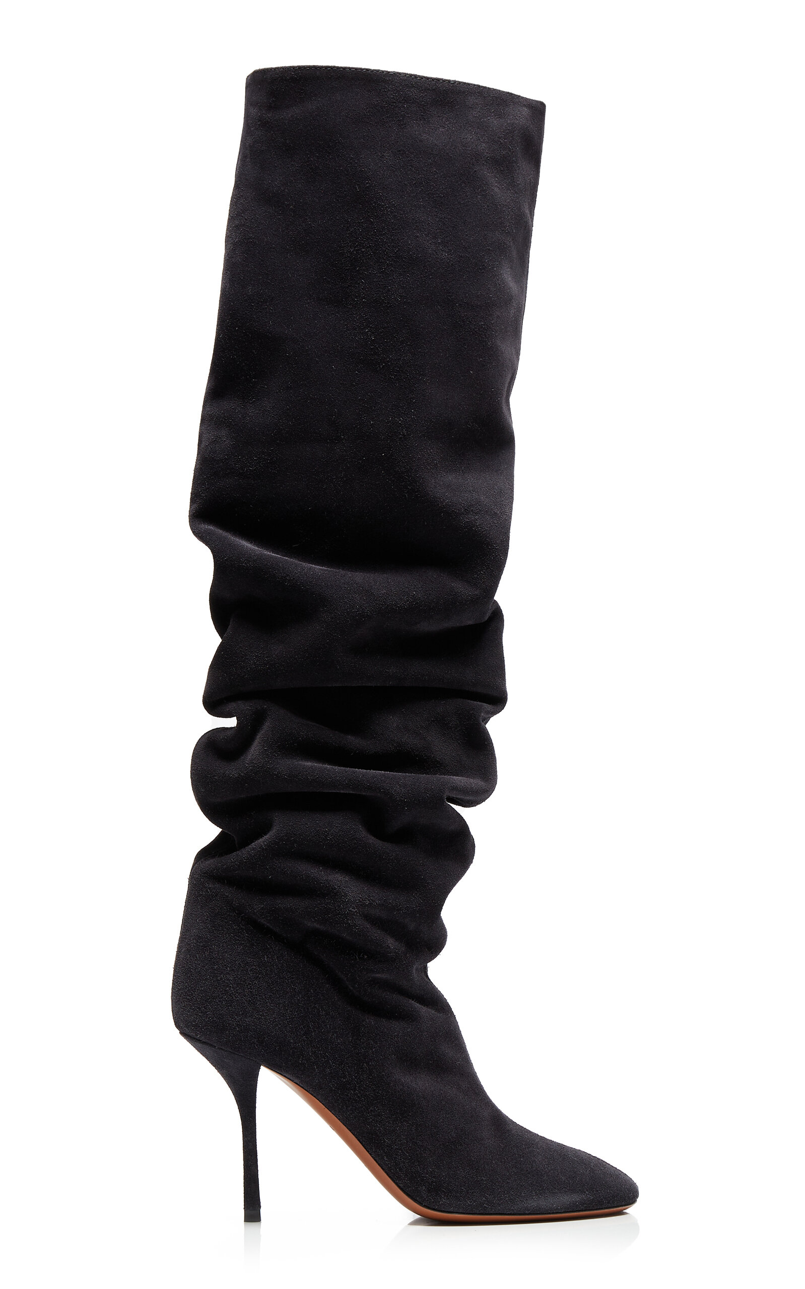 Alaïa Fluide Suede Knee-high Boots In Black