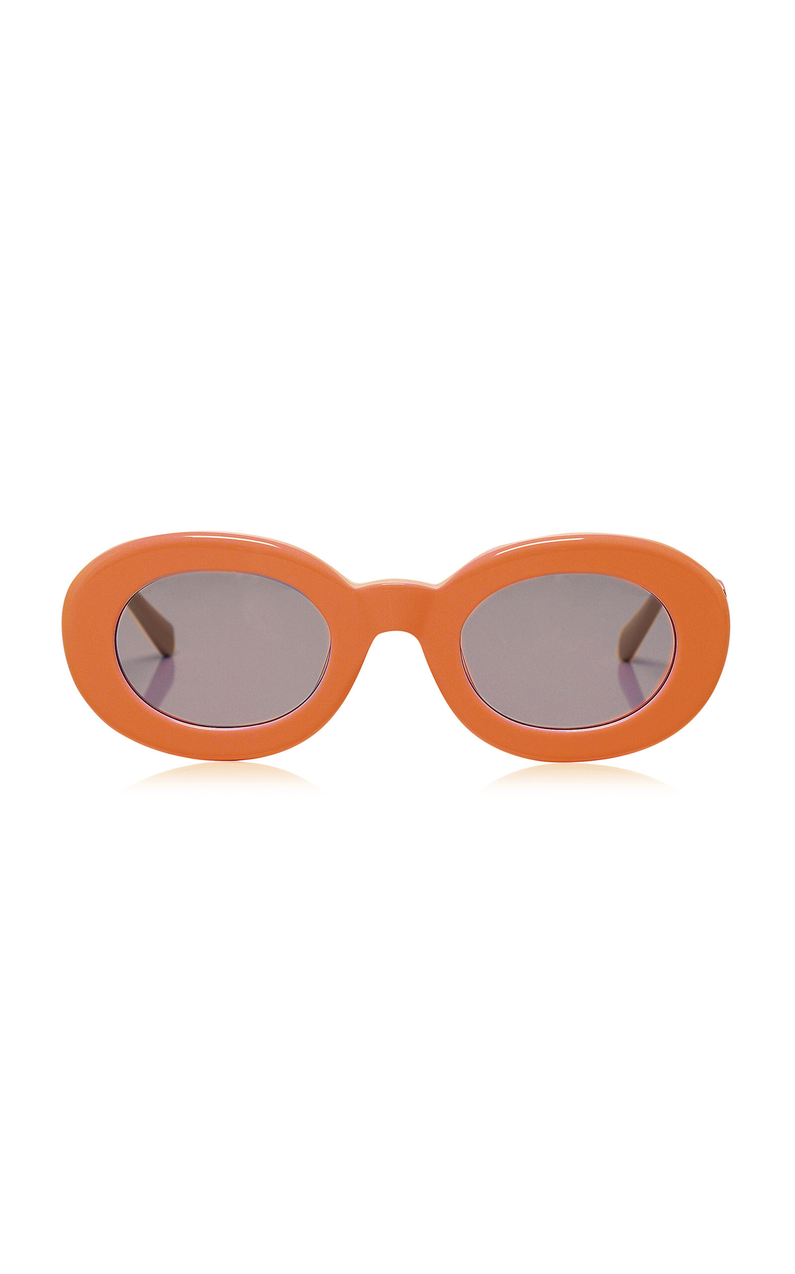 Jacquemus Pralu Round-frame Acetate Sunglasses In Multi-orange
