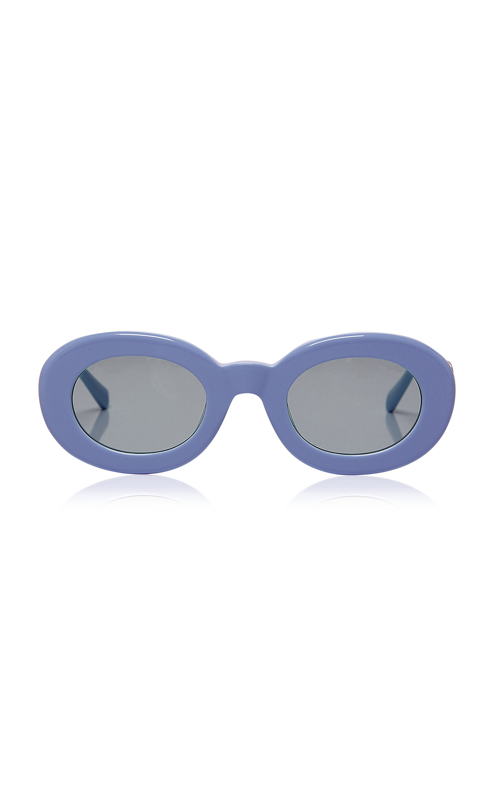 Jacquemus Pralu Round-frame Acetate Sunglasses In Purple