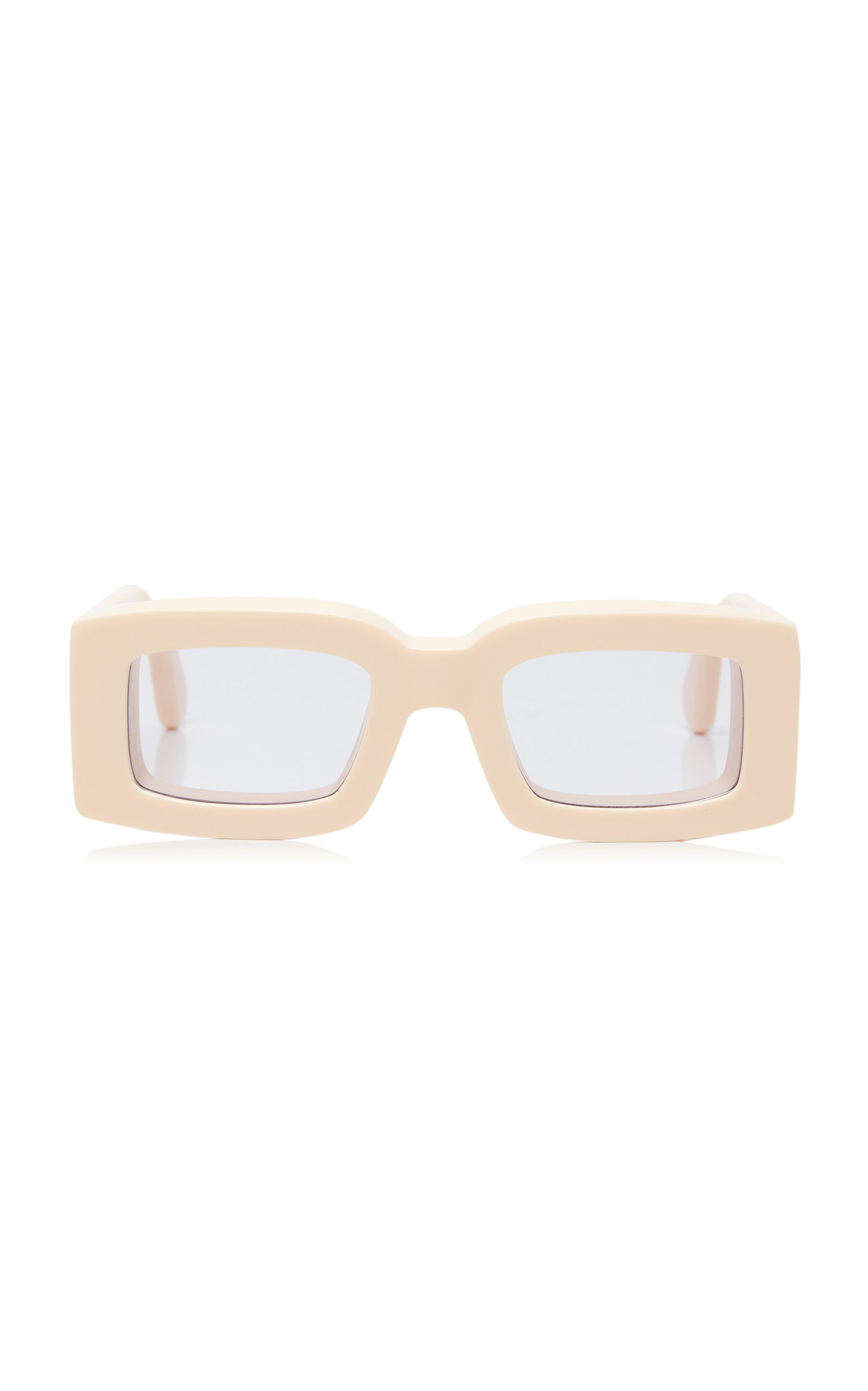 Jacquemus Women's Tupi Square-frame Acetate Sunglasses In Off-white