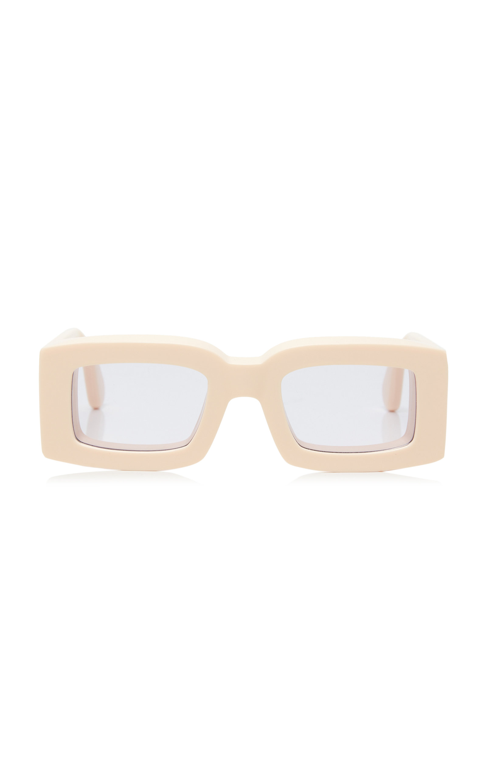 Jacquemus - Women's Tupi Square-Frame Acetate Sunglasses - Off-White - OS - Moda Operandi