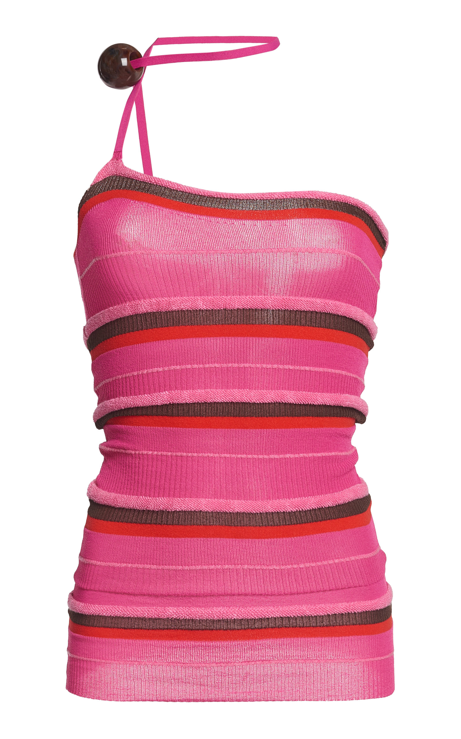 Jacquemus Pink Le Raphia 'la Maille Concha' Camisole In Pink