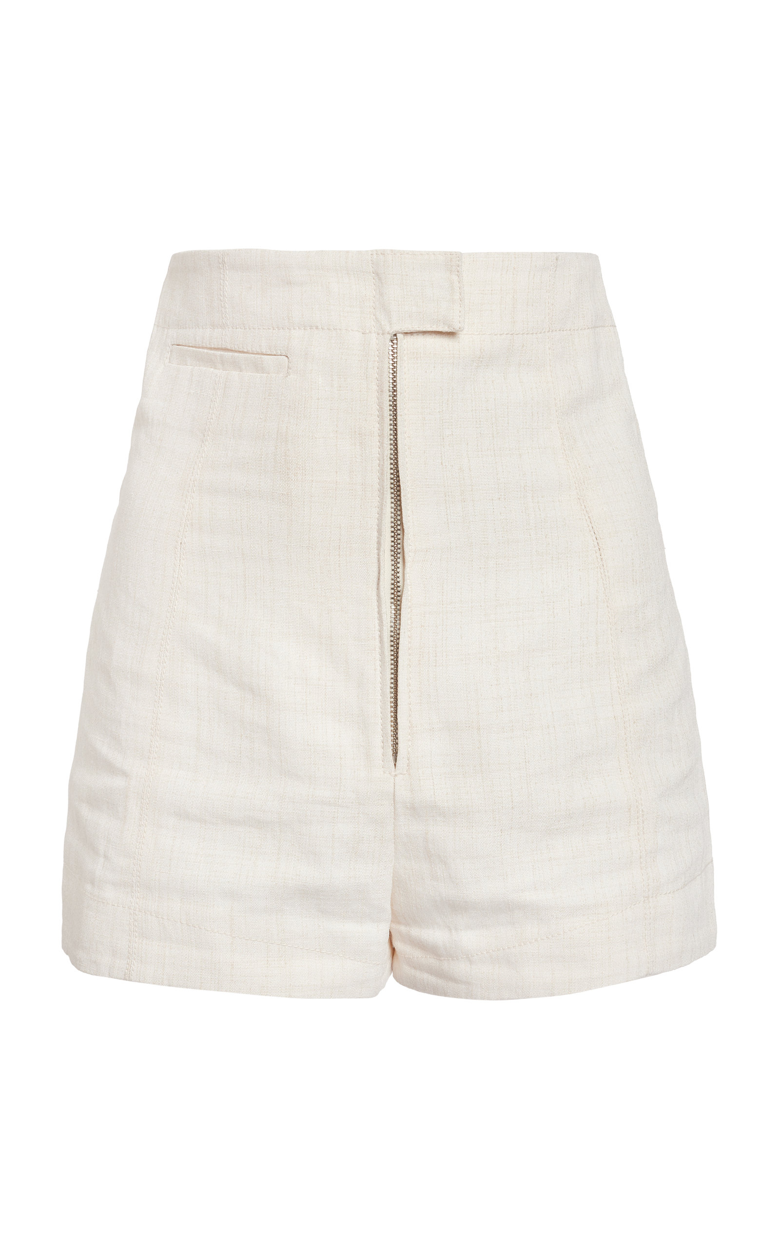 Jacquemus Le Short Santon Linen Blend Shorts In White