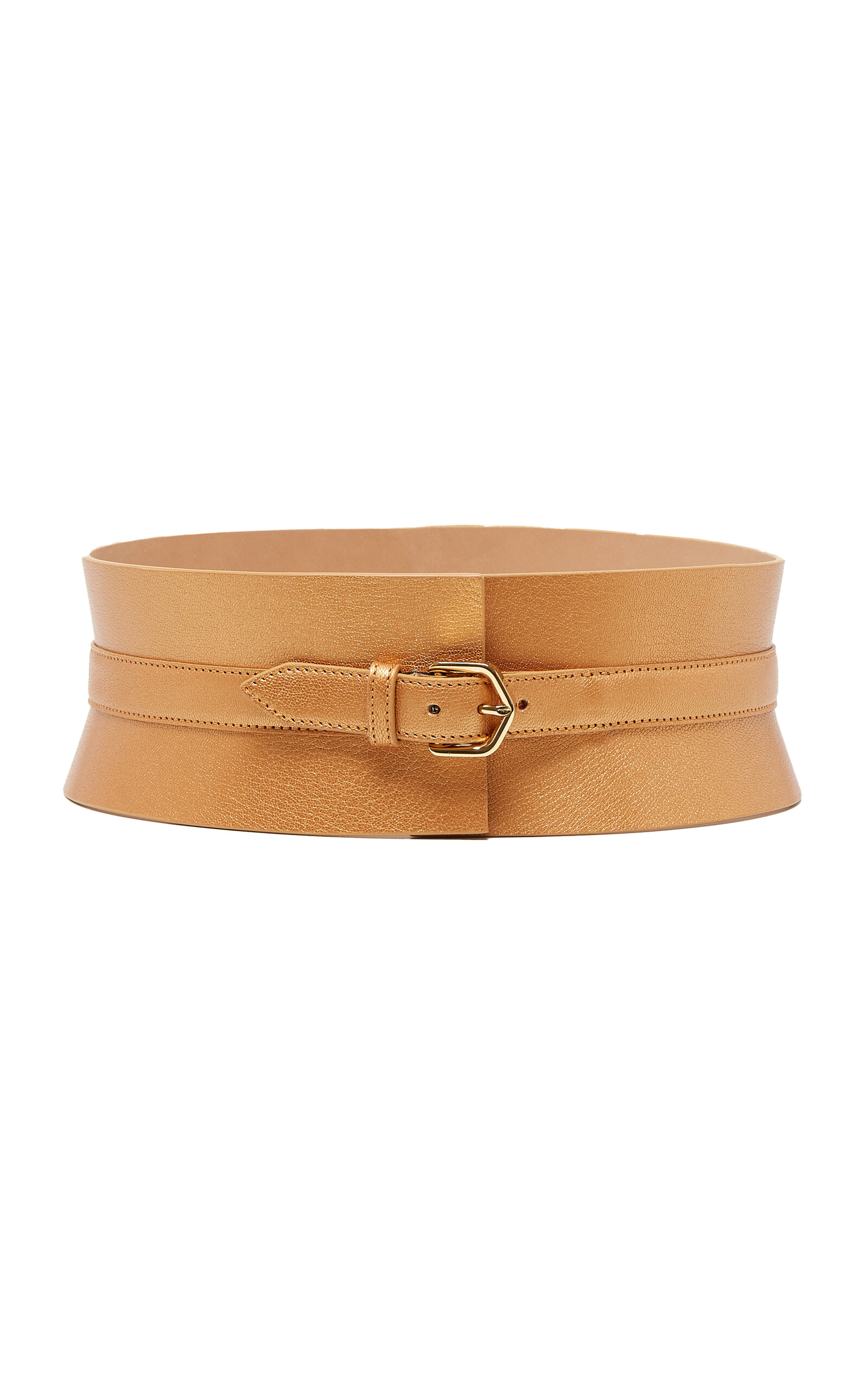 Shop Alaïa Neo Leather Bustier Belt In Brown