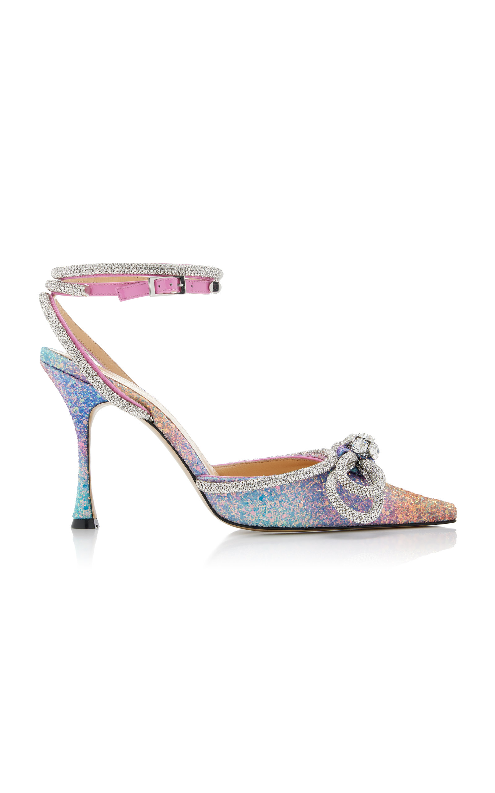 Mach & Mach Women's Exclusive Glittered Double Bow Pumps