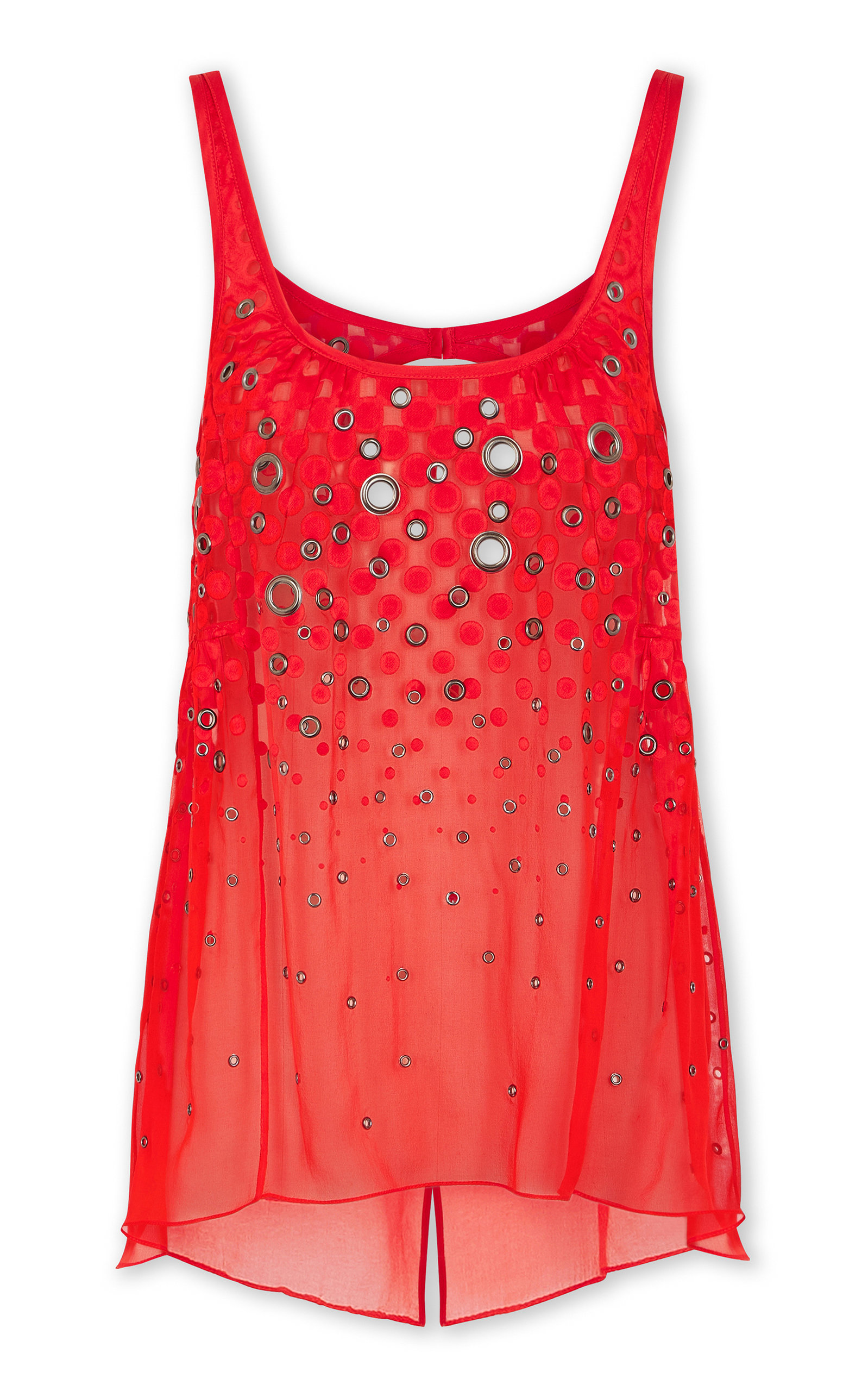 Paco Rabanne - Women's Silk-Blend Tank Top - Red - Only At Moda Operandi